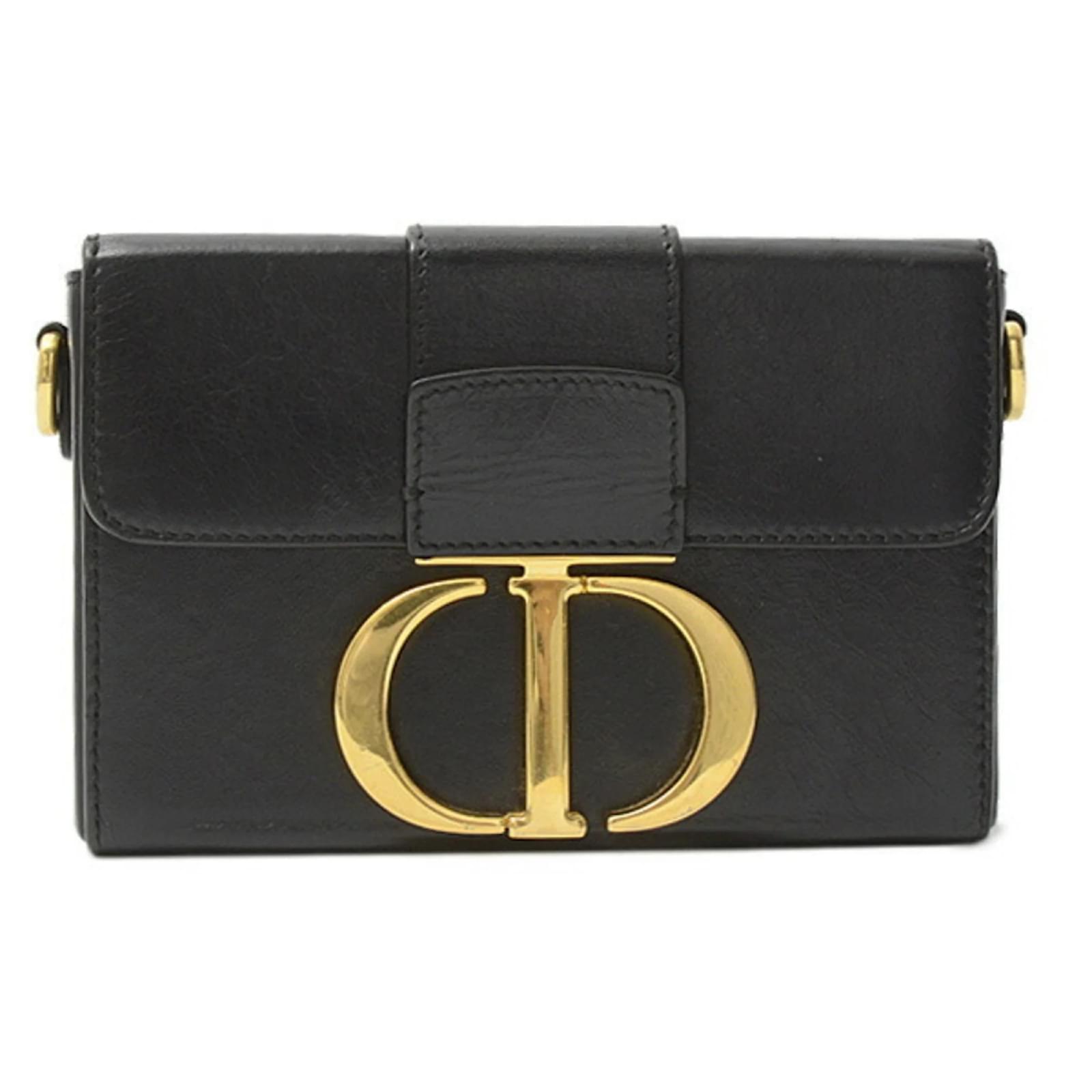 Christian Dior Damen Montaigne 30 Box Bag Schwarz Leder ref