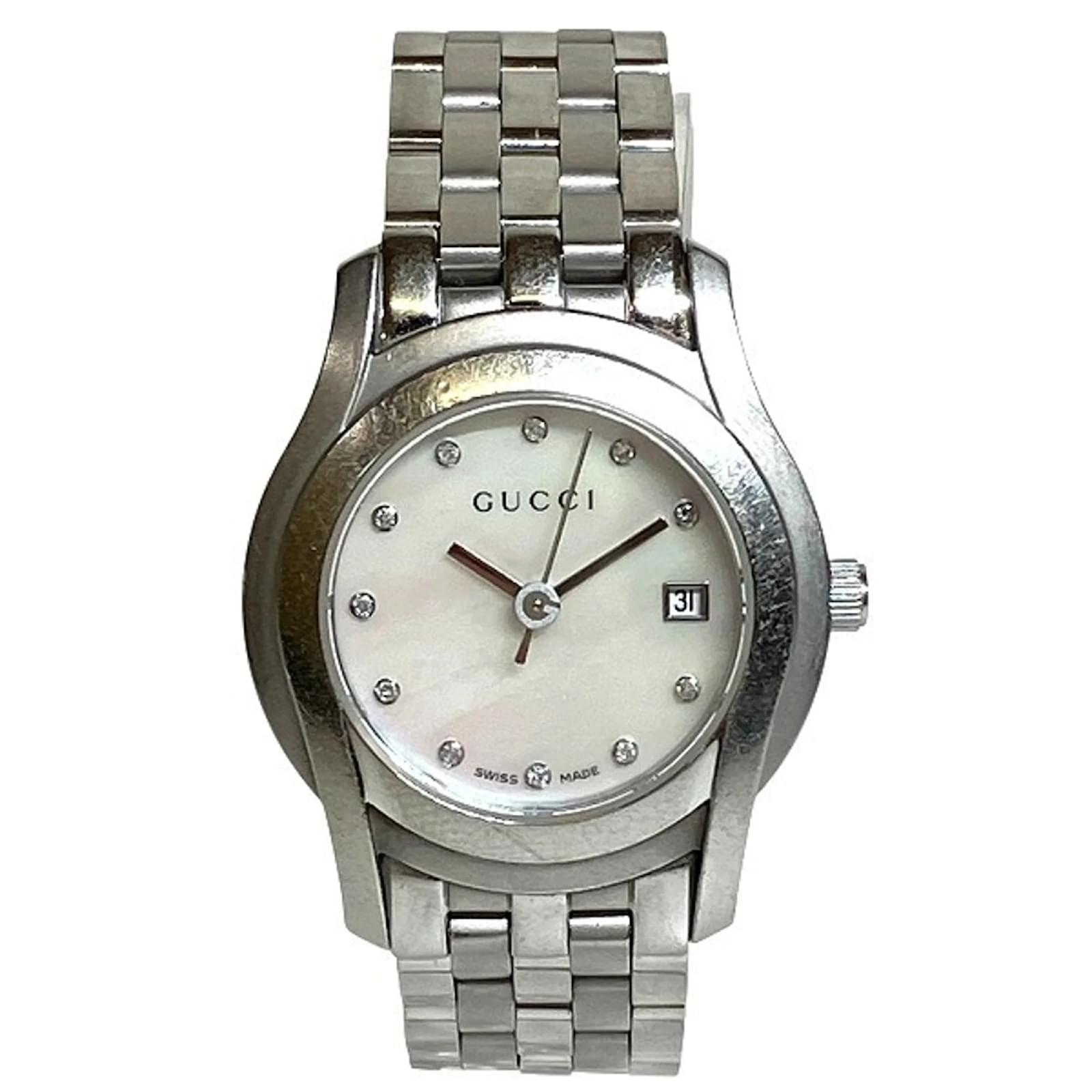 GUCCI 5500L Quartz 11P Shell Dial Watch for Women ref.2279094