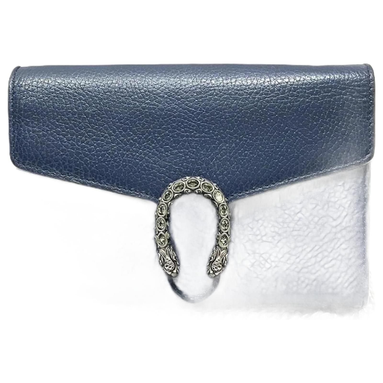 Gucci Dionysus 401231 Chain Shoulder Wallet Navy blue Leather ref