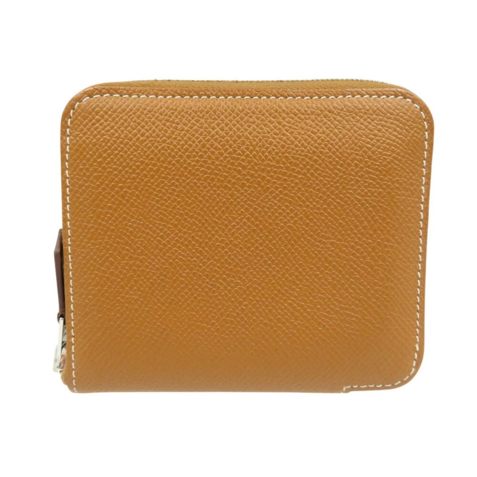 Hermès Hermes Azap Silkin Compact Epsom Silk Coin Case Golden Leather ...