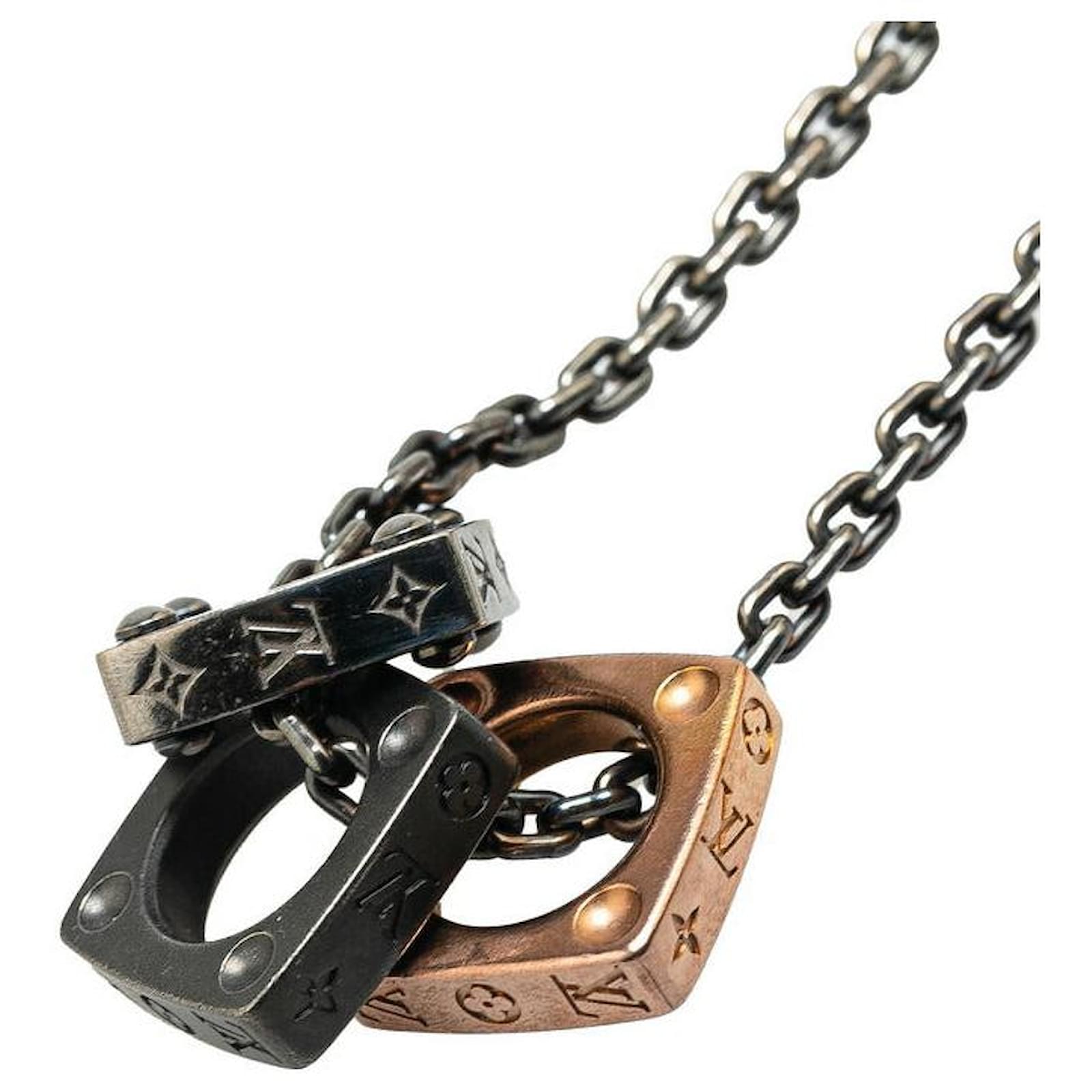 Collier en acier inoxydable Monogram Bold de Louis Vuitton Métal