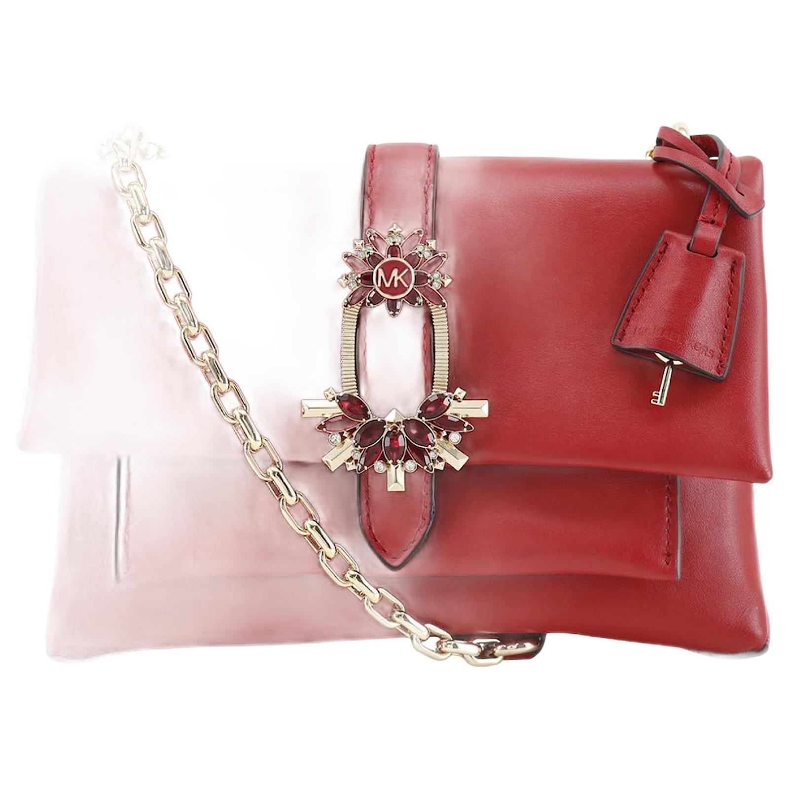 Michael Kors CECE Leather 2way Shoulder Bag Red Joli