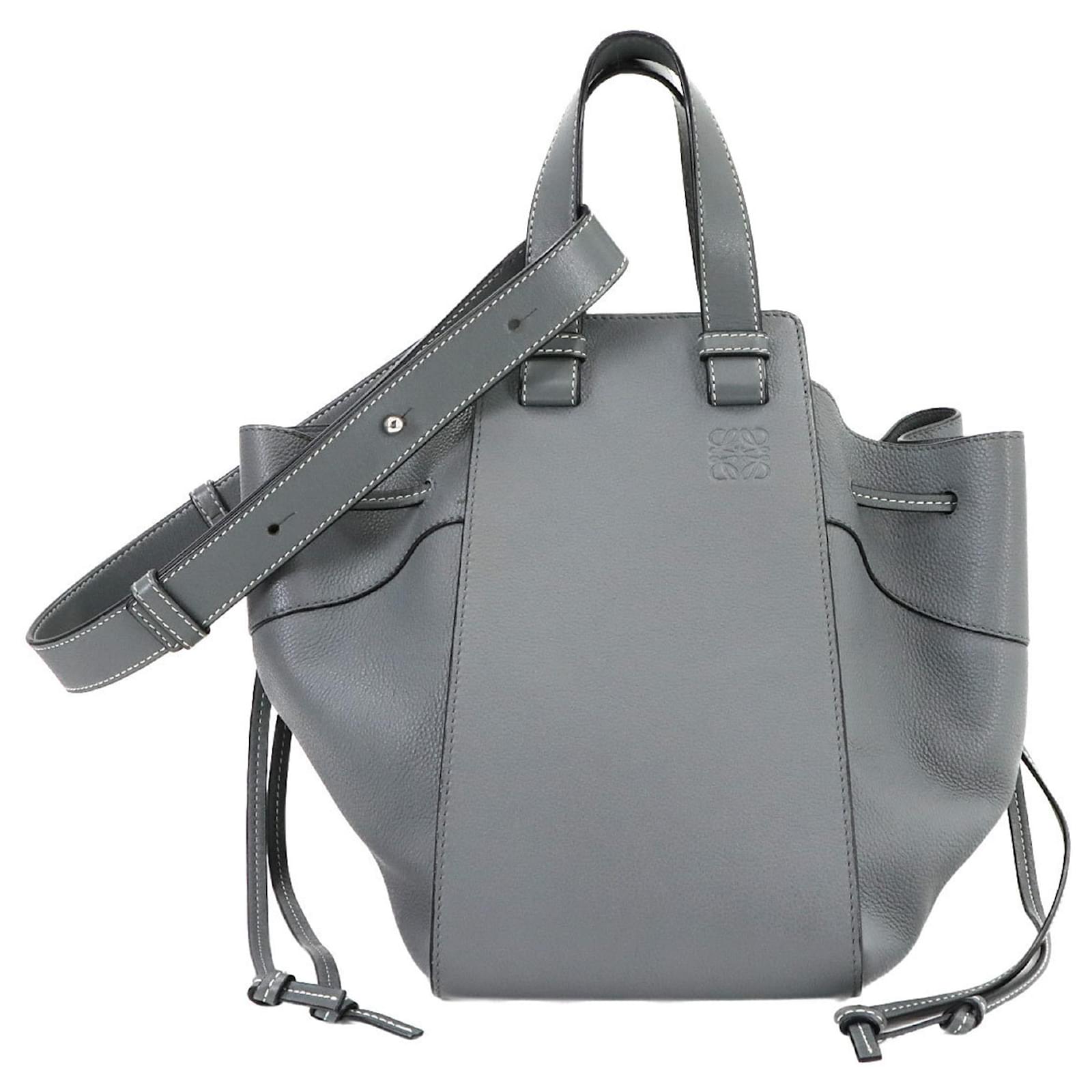 Loewe Hammock Drawstring Medium Handbag Brown Leather