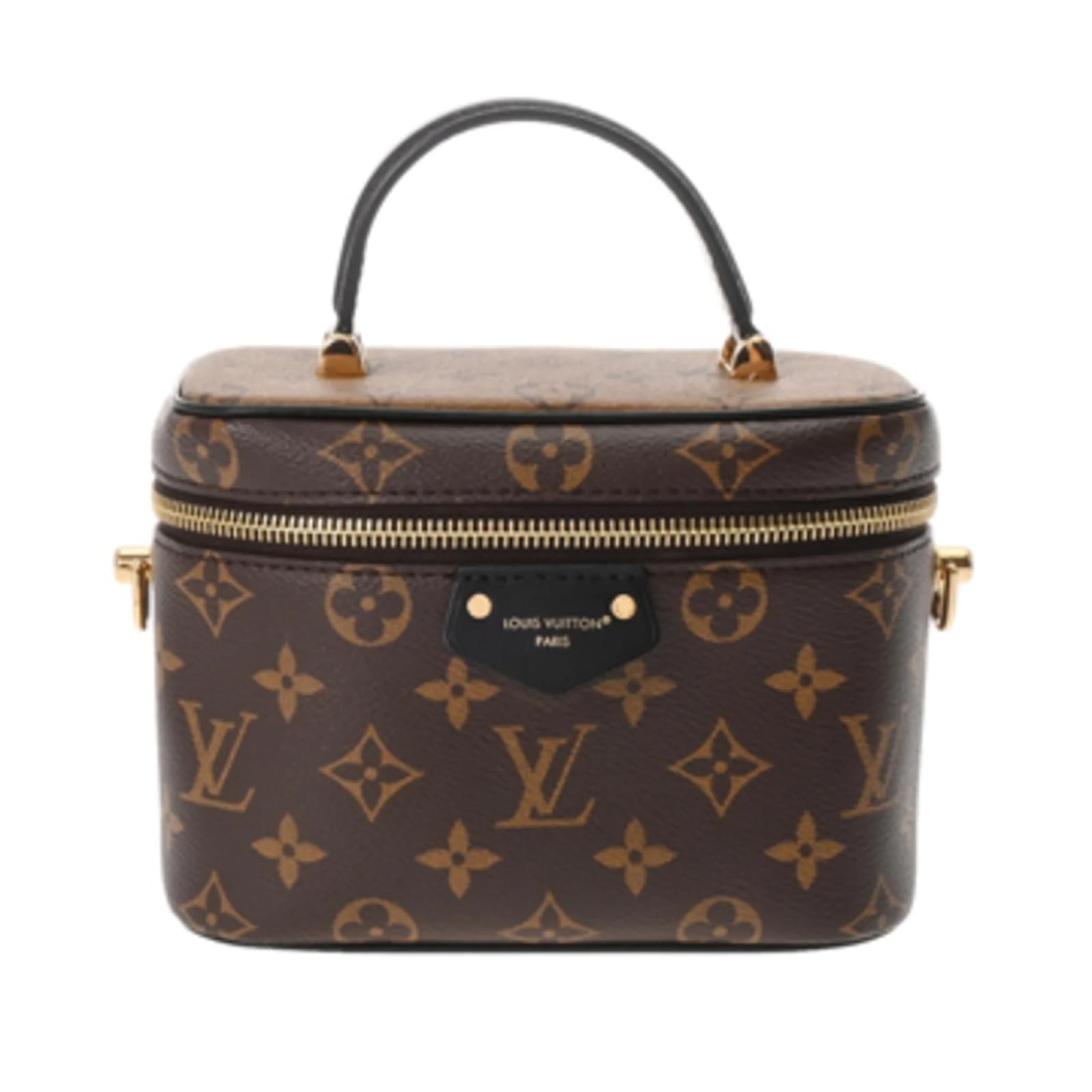 Louis Vuitton Monogram Reverse Vanity NV PM 2WAY Handbag Brown