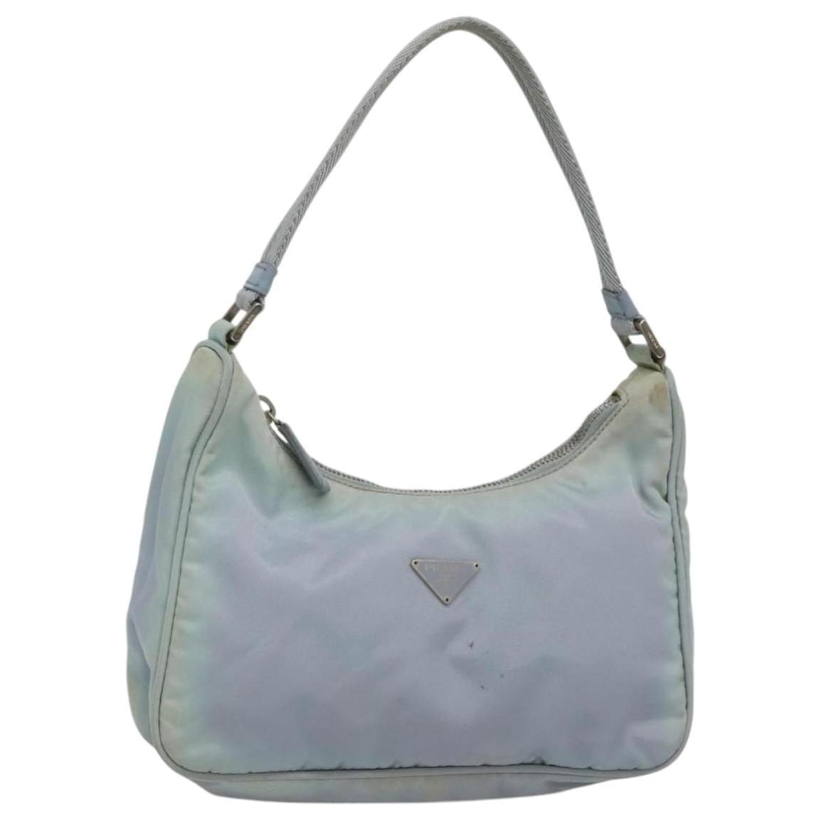SS1998 PRADA NYLON SILVER HAND BAG