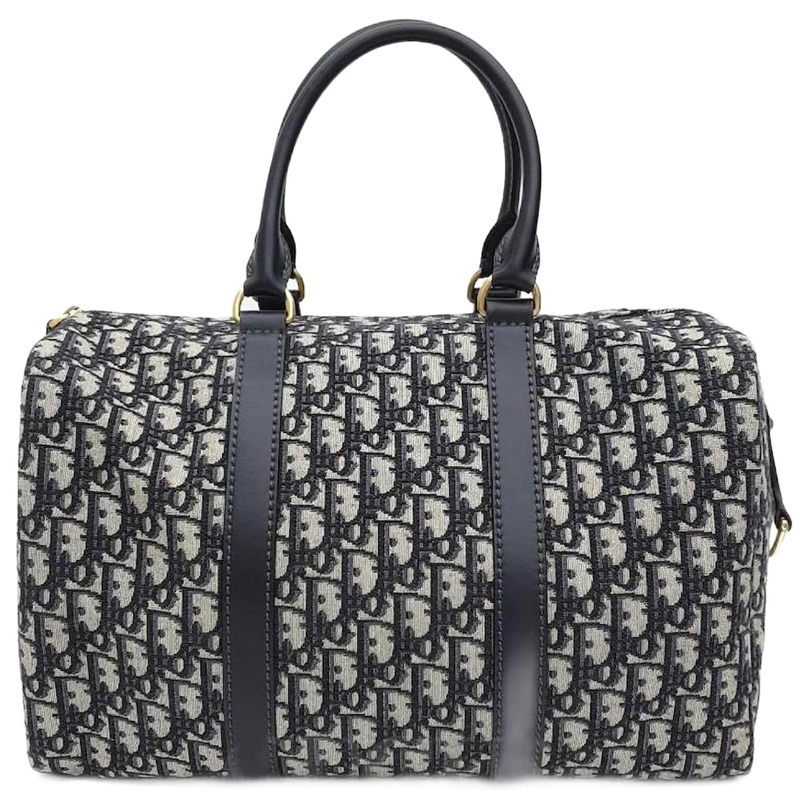 DIOR Christian Dior Oblique Big Boston Bag (9556685) Blue