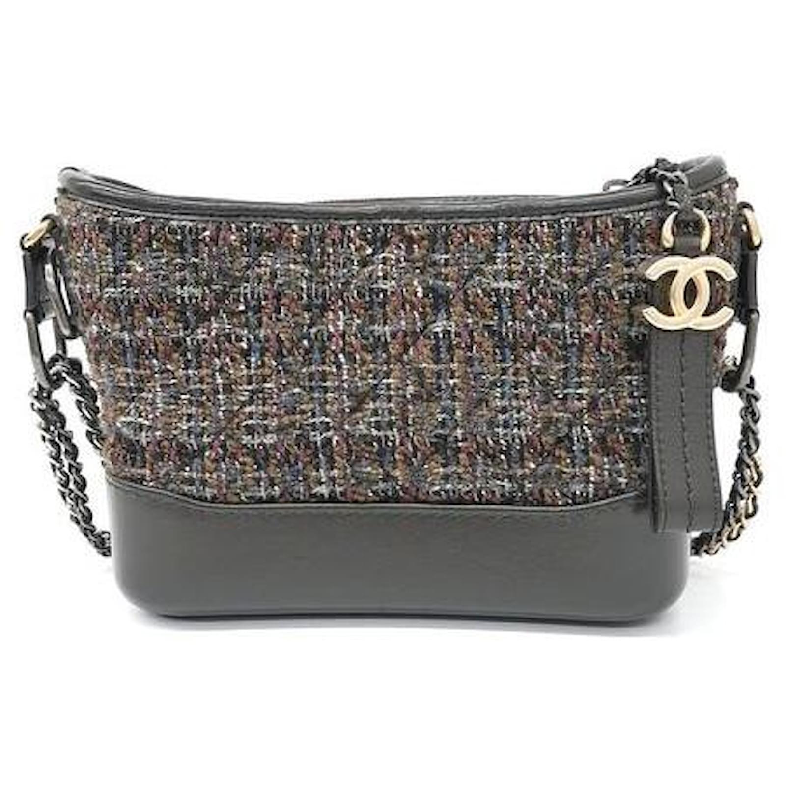 Bolso hobo Chanel Tweed Gabrielle Pequeño A91810 (1869147) Castaño