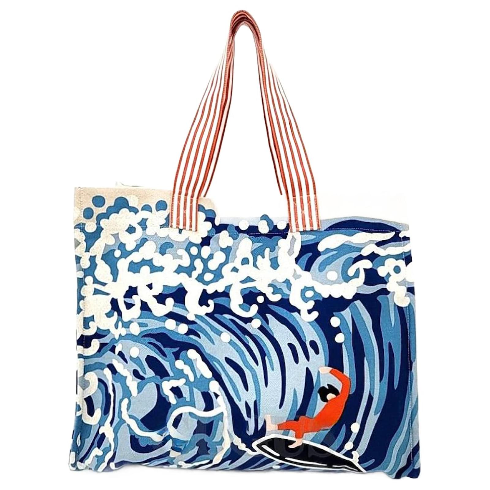 HERMÈS Wave Strandtasche (8203382) Blau Joli Closet