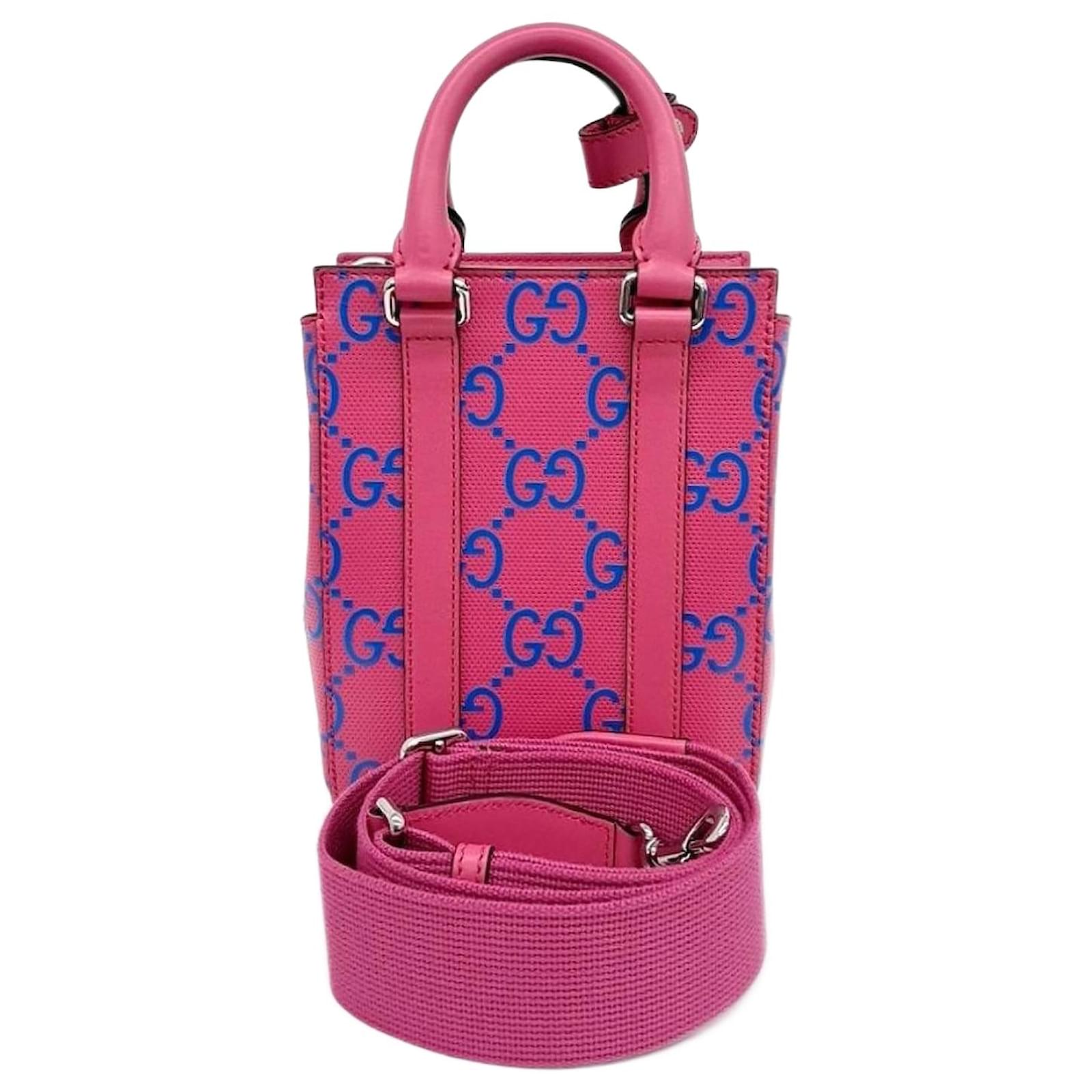 GUCCI Supreme Mini Tote and Shoulder Bag (696010) (10172182) Pink
