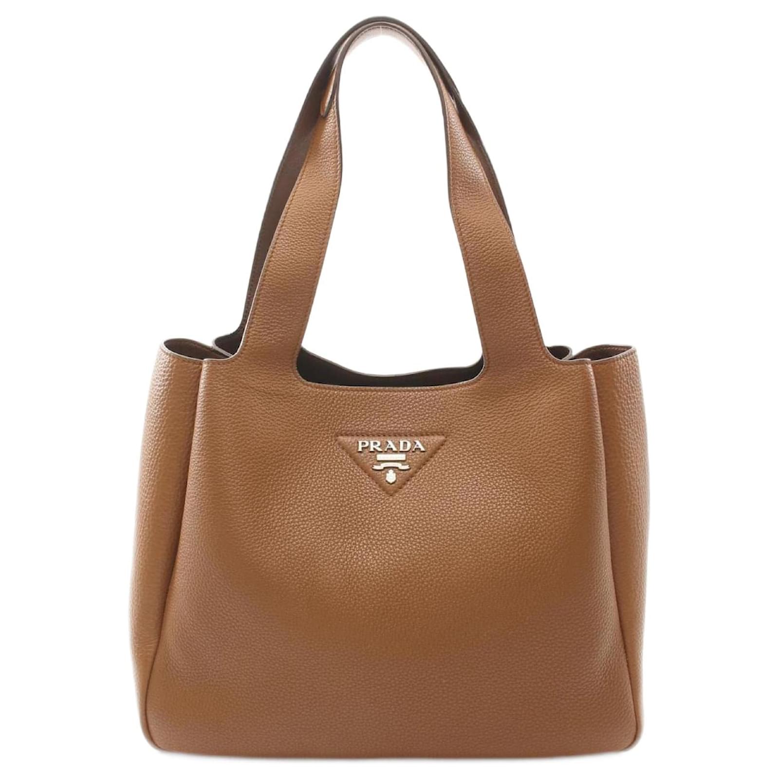 Prada Brown Leather Tote Bag ref.2286730 - Joli Closet