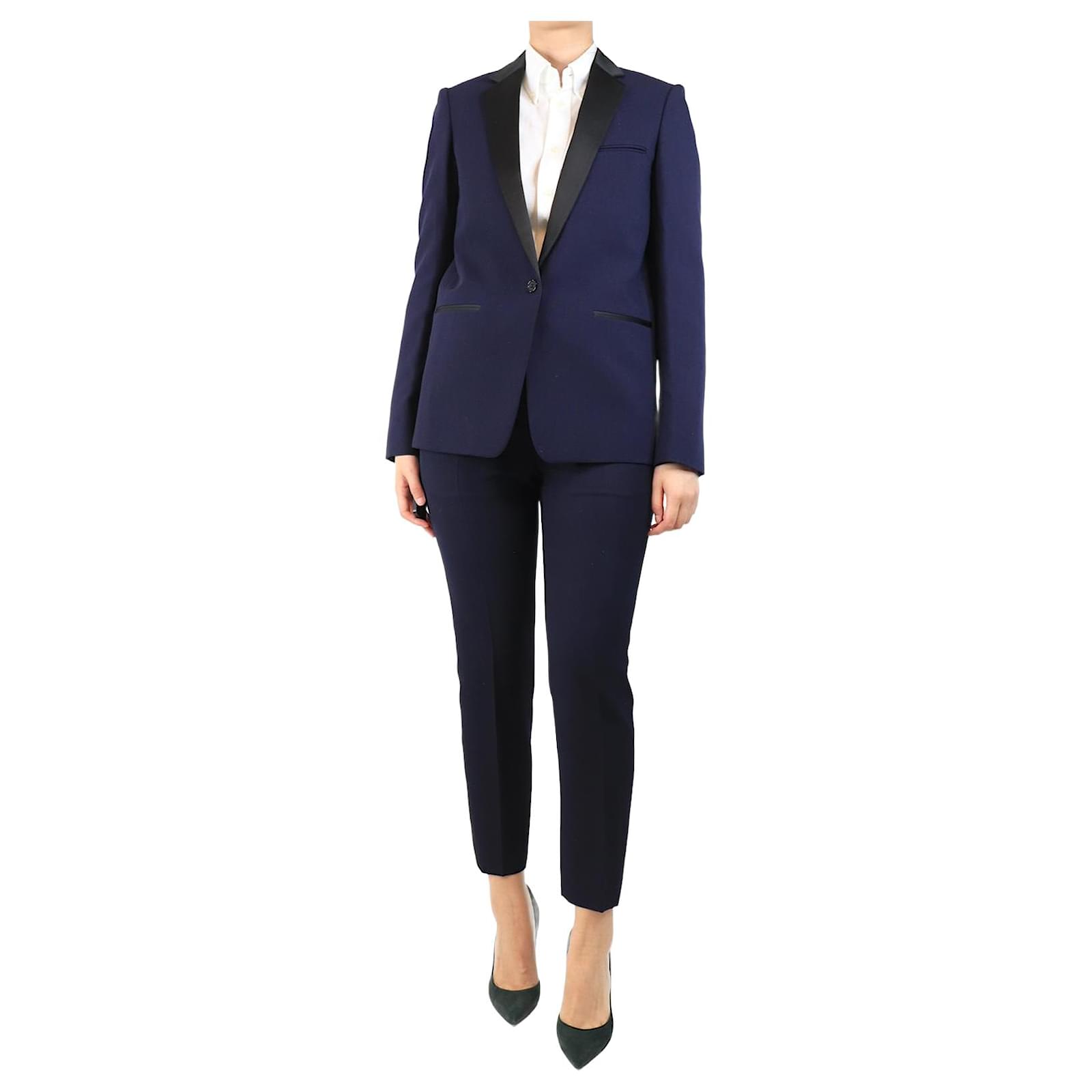 Pant Suit Womens Navy Tuxedo Jacket Céline Navy Blue Tuxedo Jacket