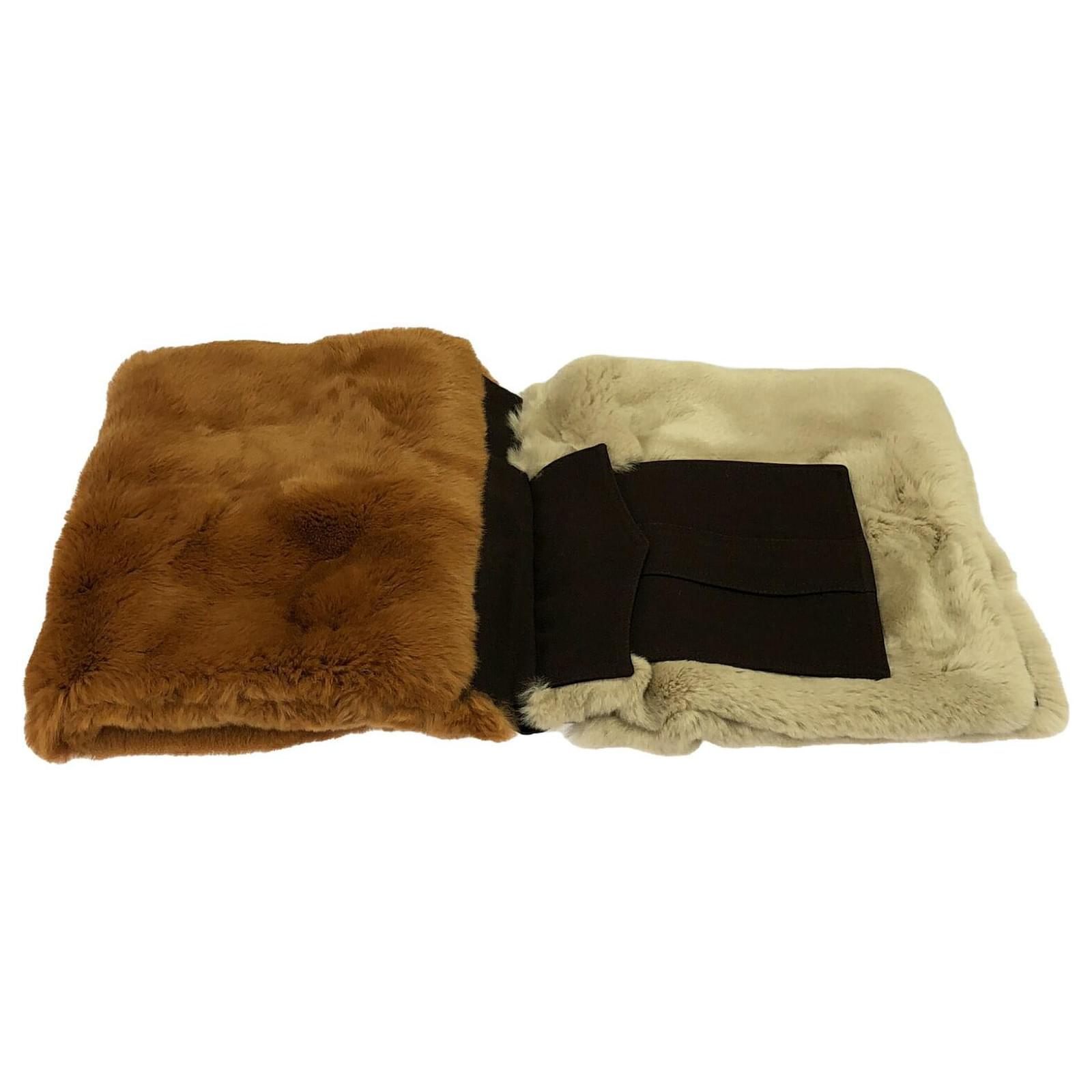 【送料&関税込】Marni Scarf Brown mohair and wool scarf with maxi logo | Marni