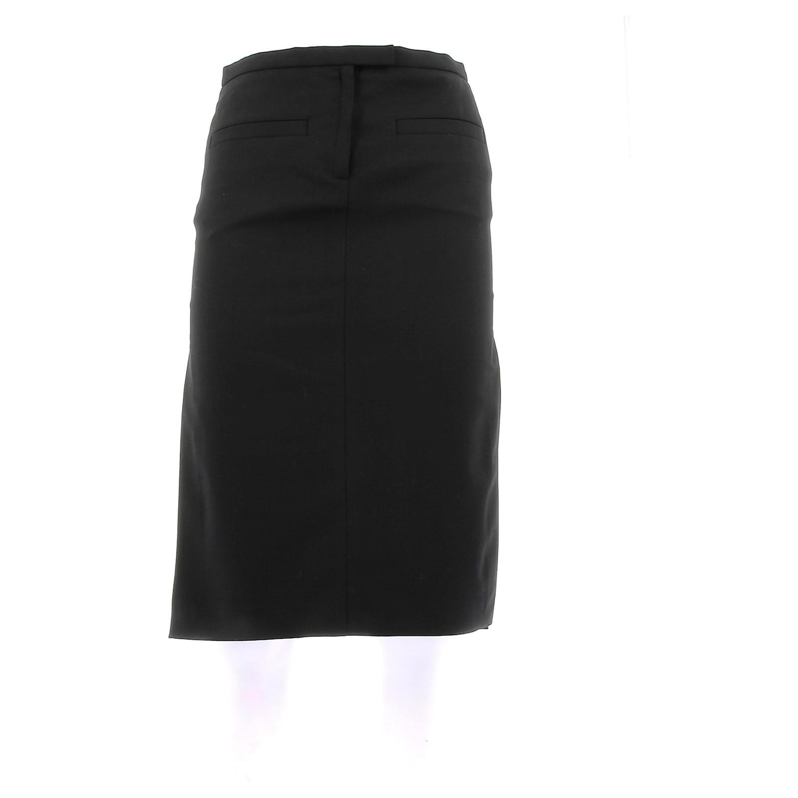 ワンピース COURREGES Women Mid Skirts 125JRO537JS0107 9999 BLACK Black Courreges Black wool skirt ref.2291831 - Joli Closet