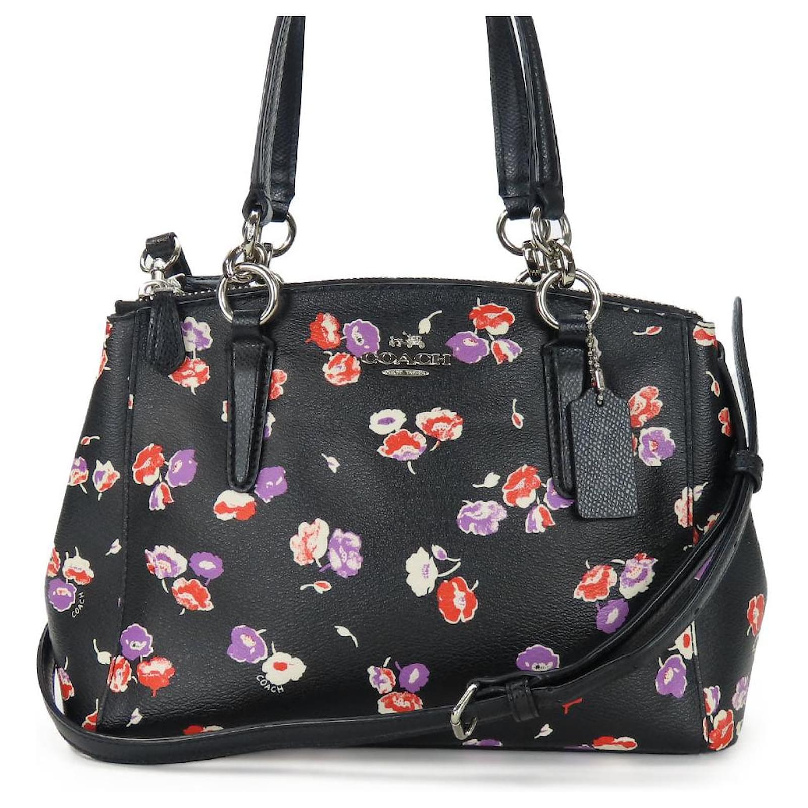 Coach F37421 Leather 2way Handbag Black Joli Closet