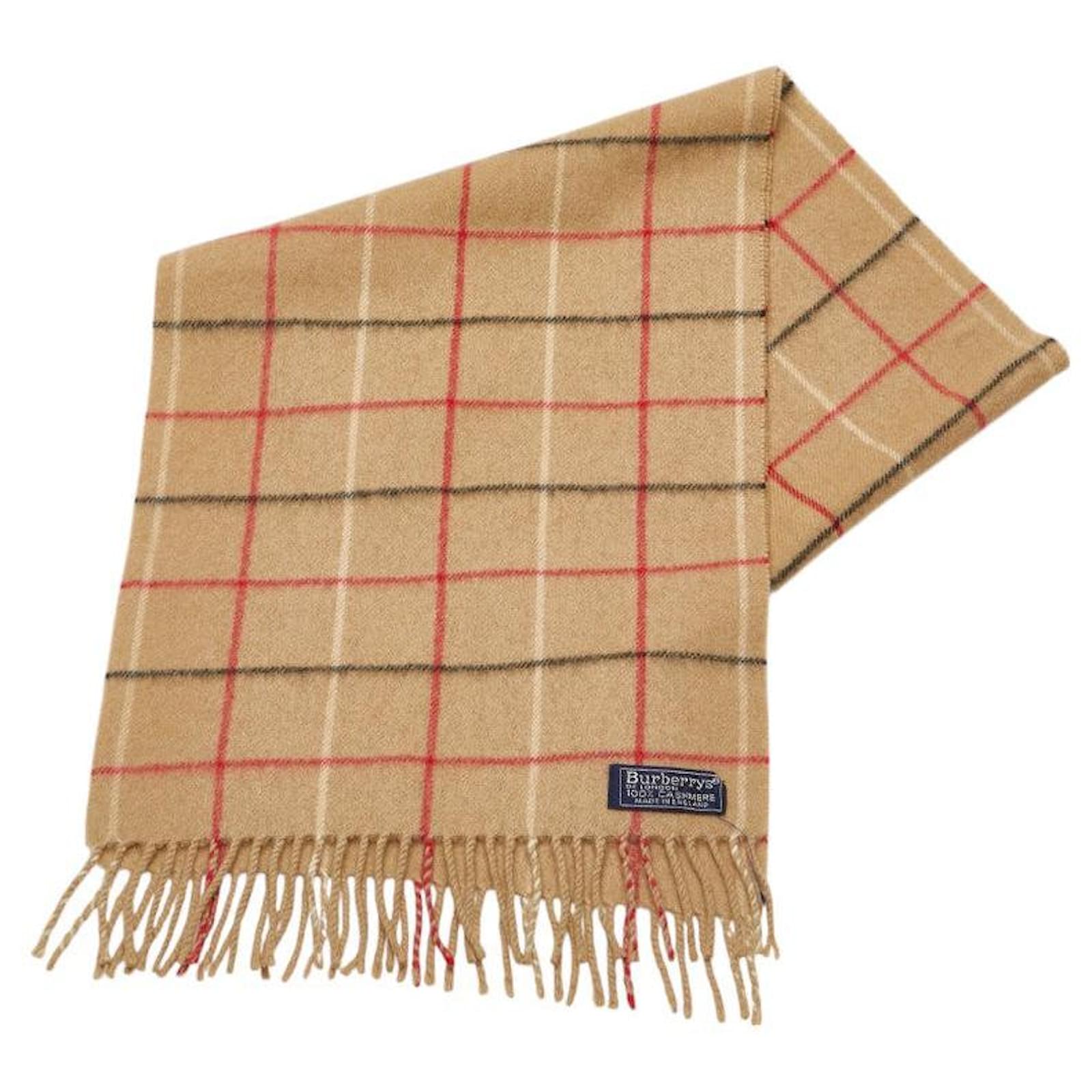 Burberry★素敵!Wool & Cashmere Quilted Nova Check Scarf Burberry Cashmere Nova Check Scarf Multiple colors Beige ref