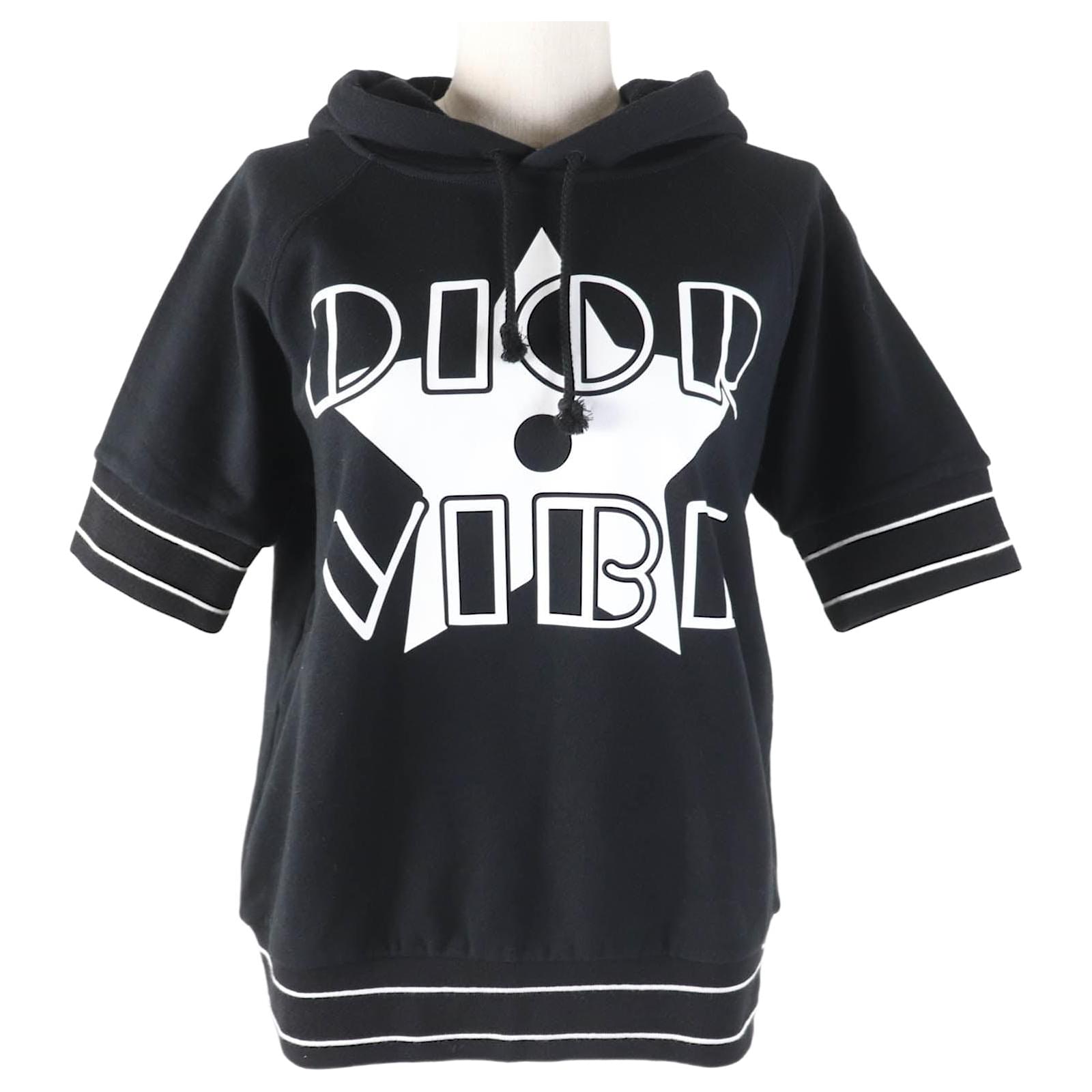 Hoodie Sudadera Dior Negra Dior VIBE Sudadera De Algodón Con