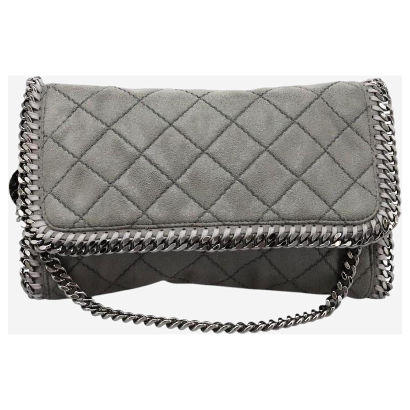 Stella Mc Cartney Grau Falabella gesteppte Ketten-Schultertasche