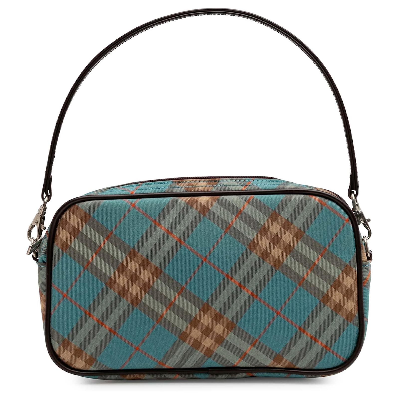 Pochette in tela a quadri blu Nova di Gucci Pelle Vitello simile a