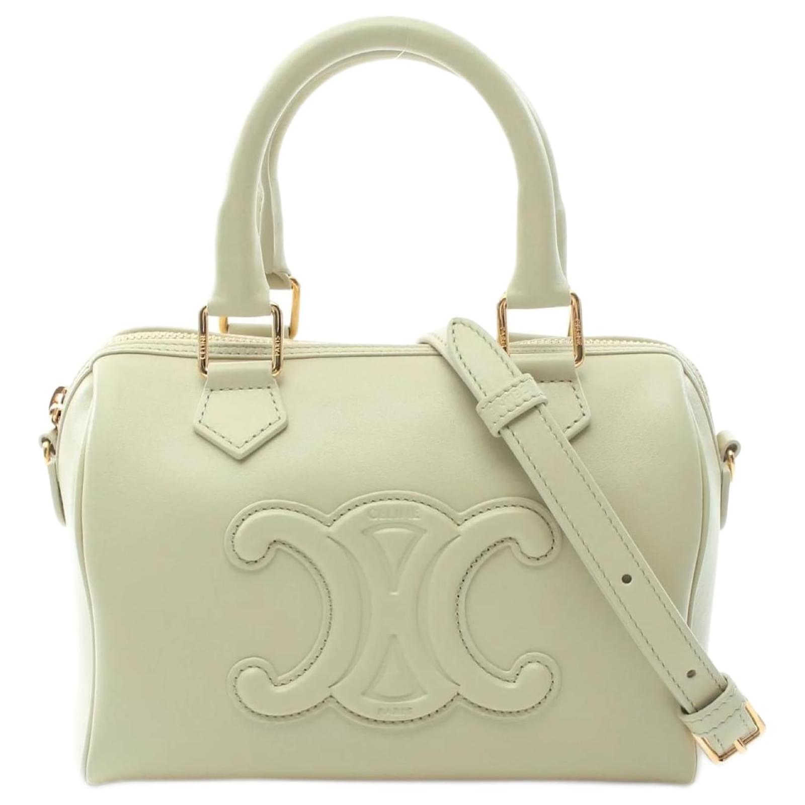 Céline CELINE Small Boston Cuir Triomphe Handbag Green