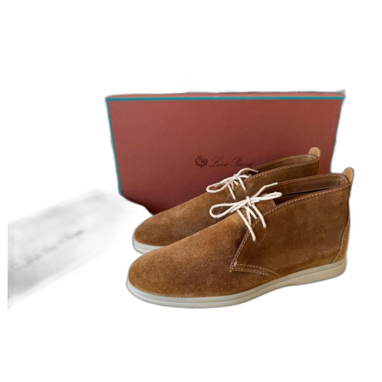 Loro Piana Soft Walk Chukka boots / men's size EU 39 Cognac