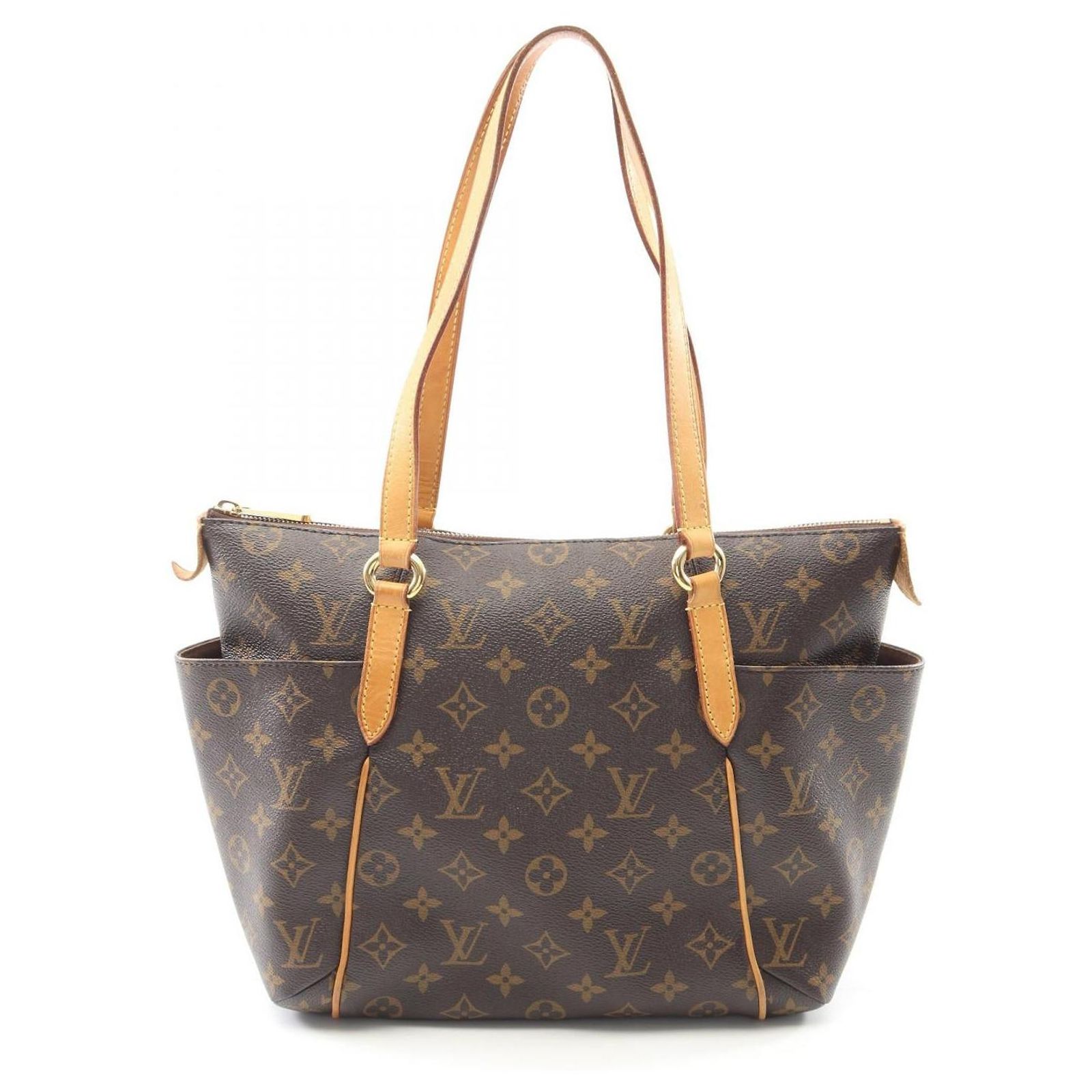 Louis Vuitton Totally PM Monogram Coated Canvas Tote Bag Brown Cloth ...