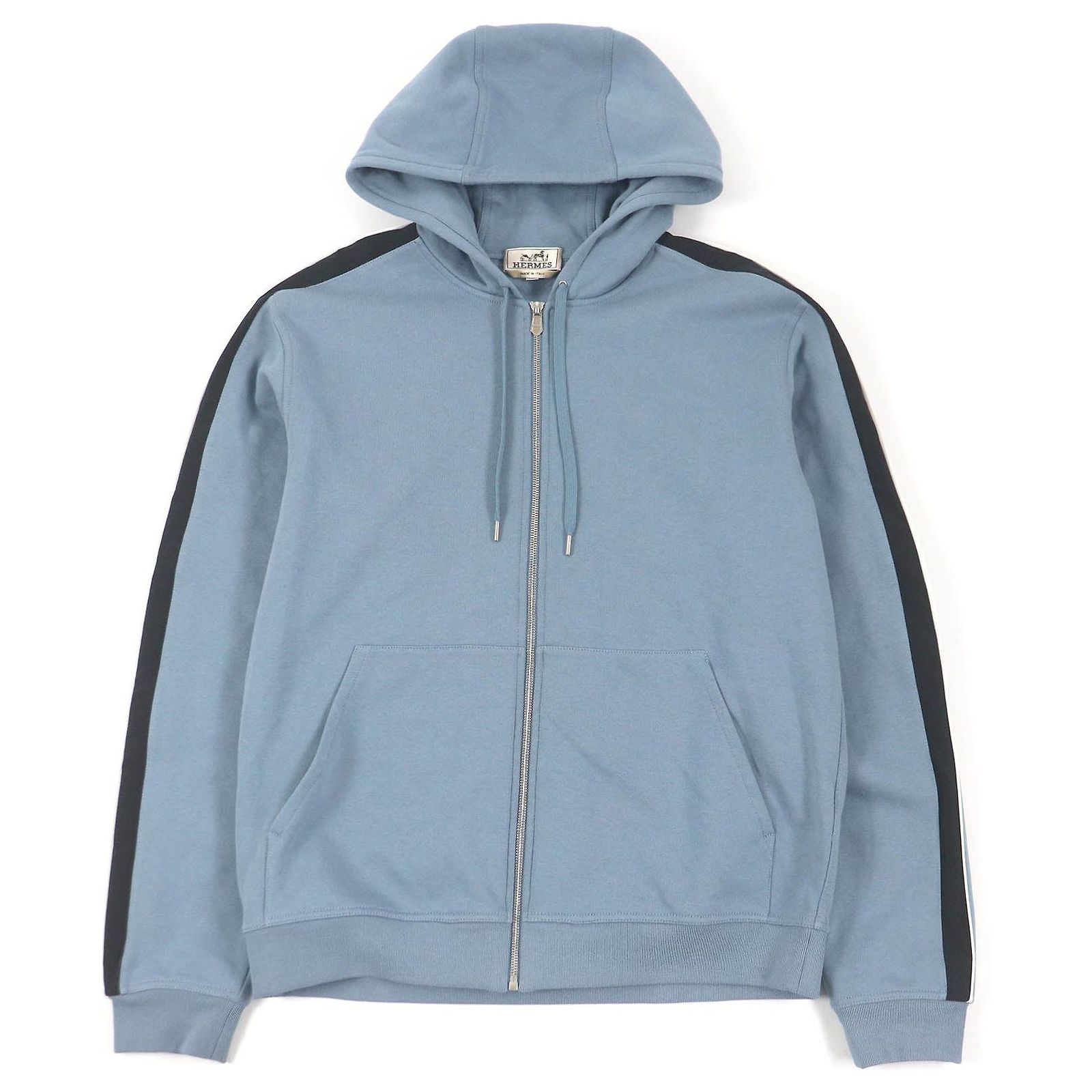 Sweat à Capuche Zippé Hermès Noir Occasion - Taille XL, Série Spéciale, Très Bon état