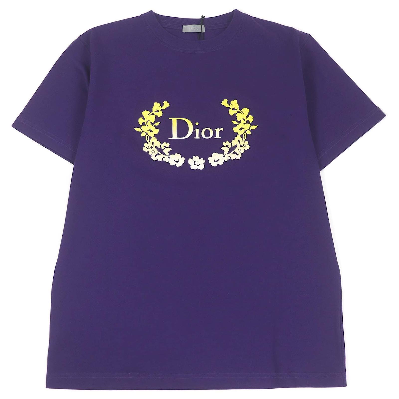 Dior Logo T-shirt Purple M Cotton Polyester ref.2298494 - Joli Closet
