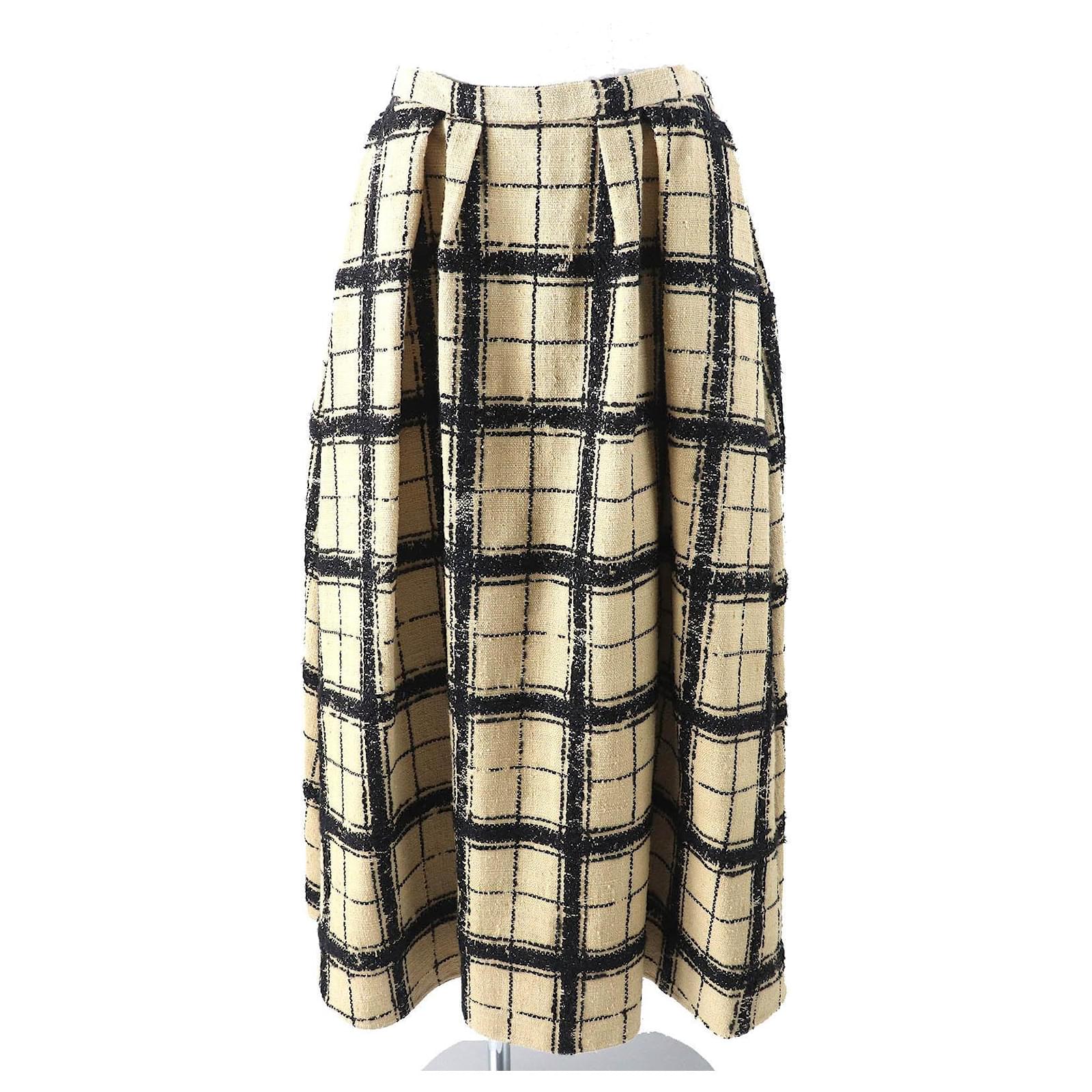 Tartan Skirt Jupe Longue Tartan Jupe Longue Tweed Tweed Midi Skirt
