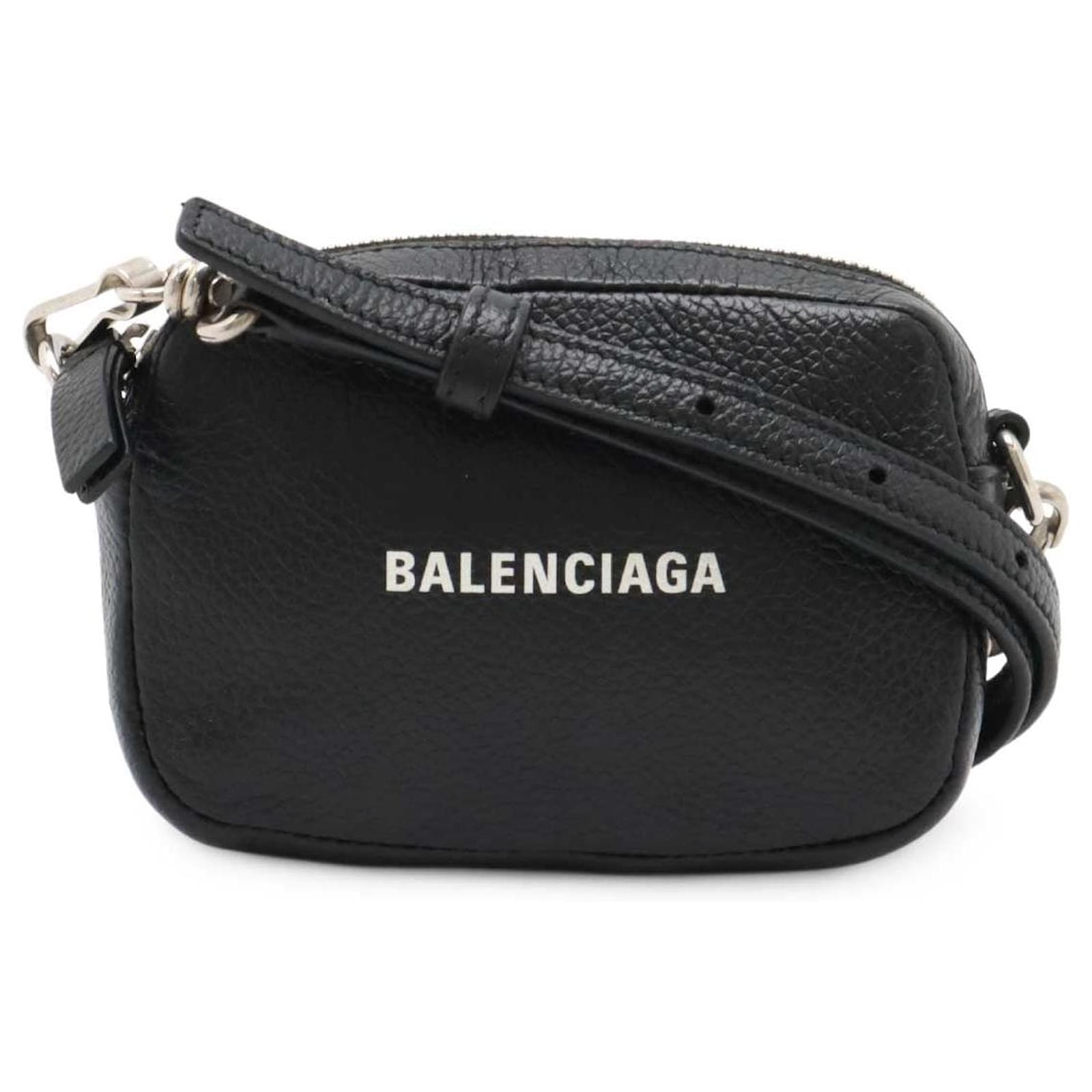 Sac à bandoulière en cuir Cash Mini Pouch de Balenciaga Noir ref