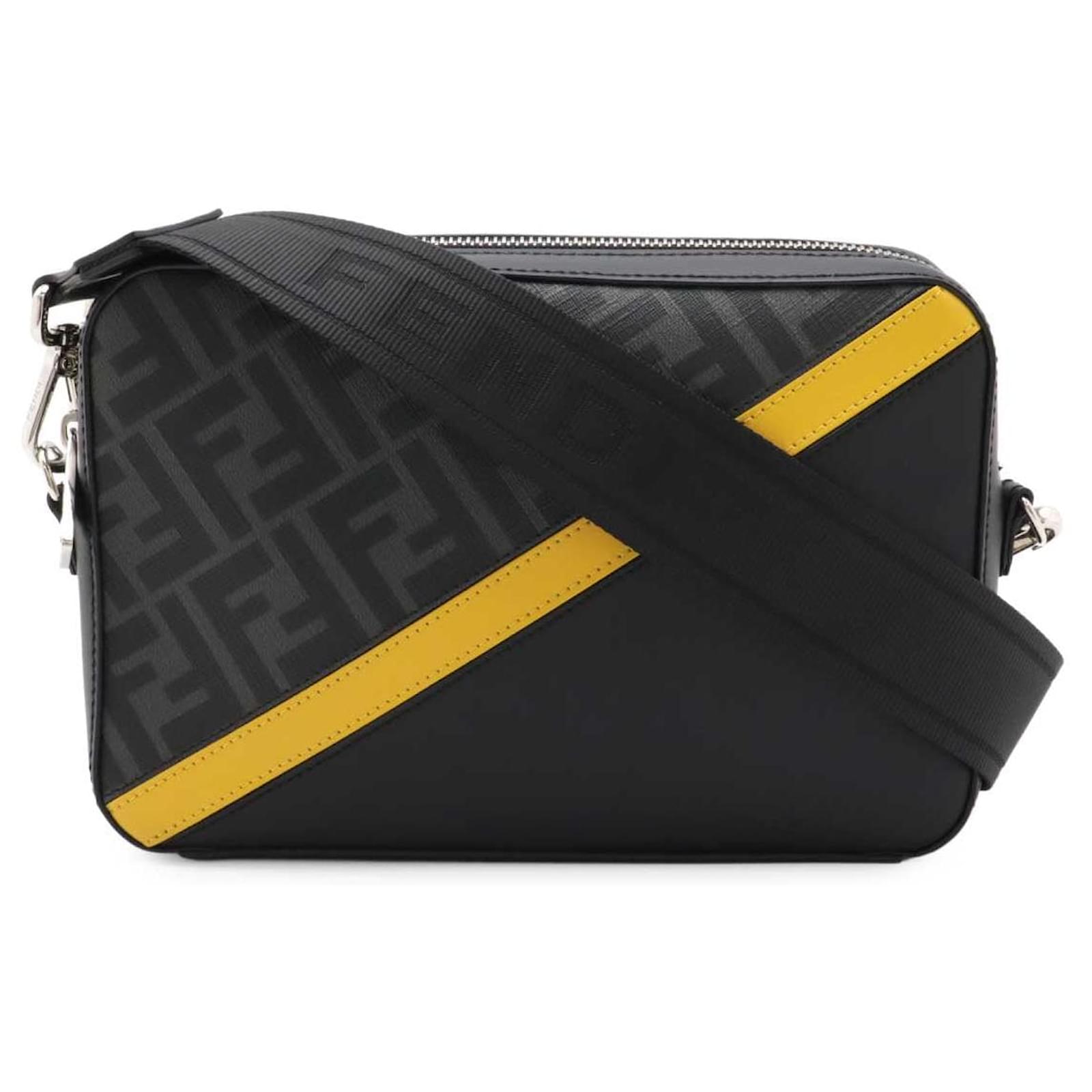 Fendi Diagonal Zucca Coated Canvas 2way Shoulder Bag Grey Cloth