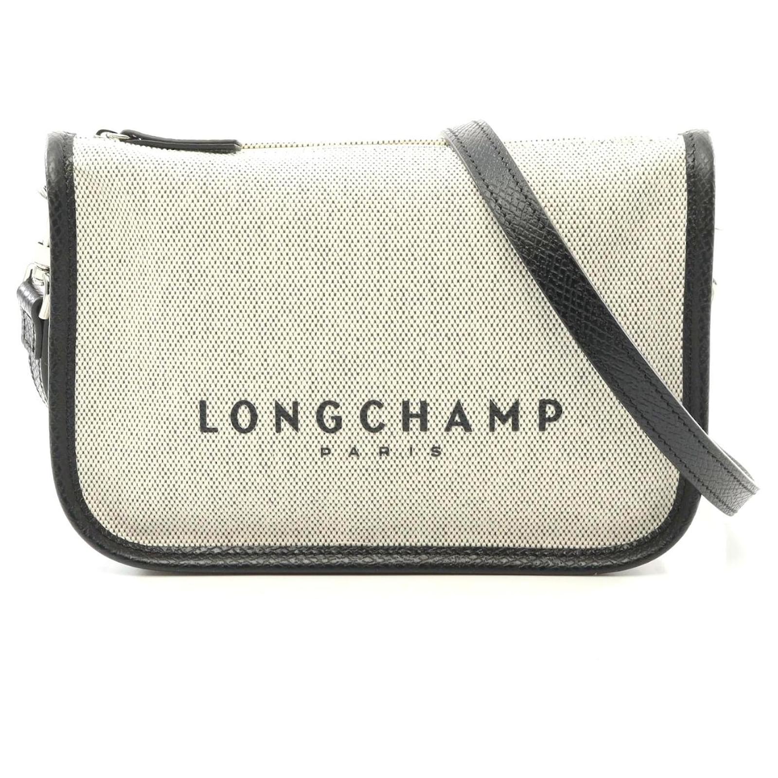 Sac bandoulière Longchamp Essential S en tissu et cuir Marron