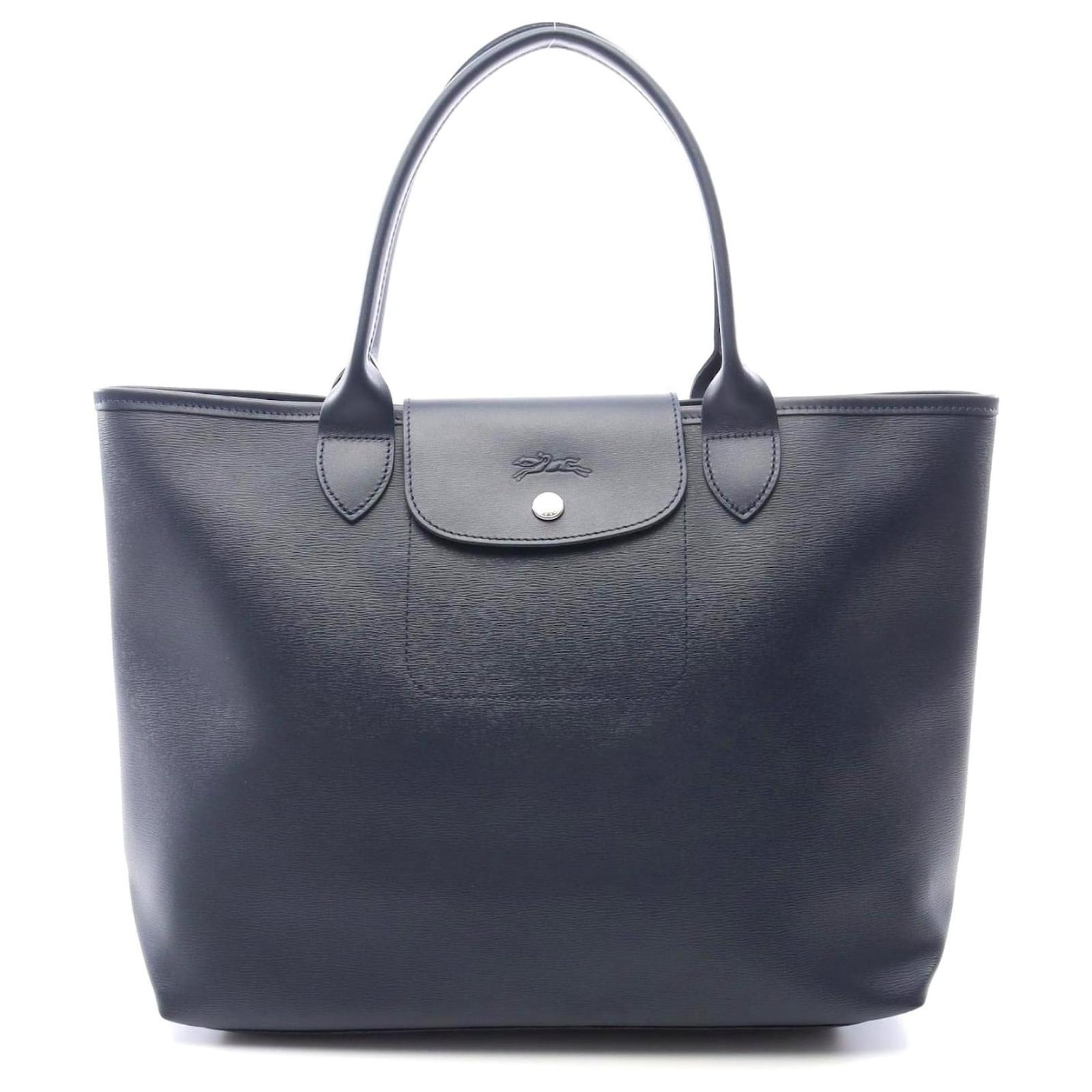Main Longchamp Bleu Marine Sac Shopping Le Pliage Longchamp Sac à