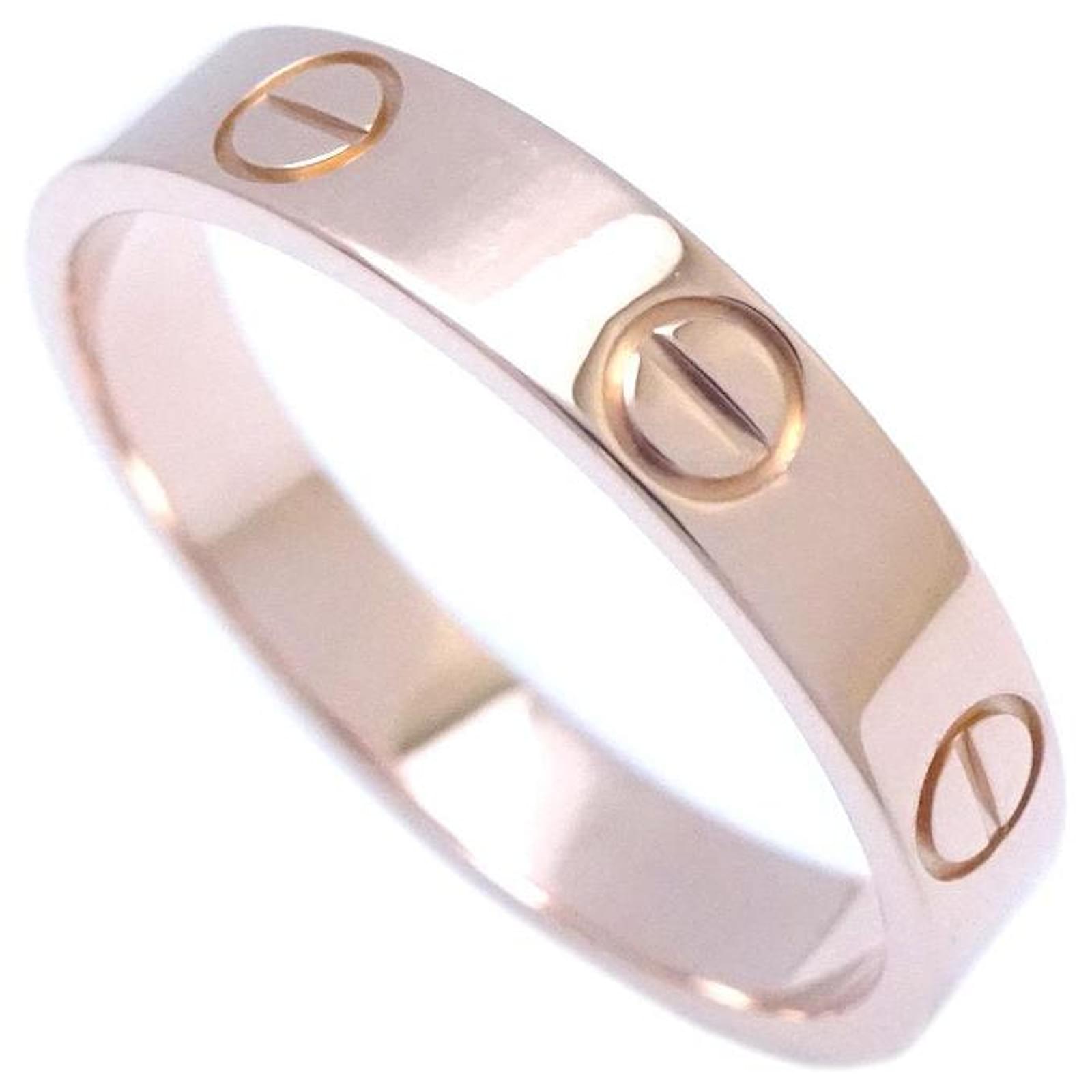 Cartier Mini Love Ring K18PG #54 Pink Metal ref.2302108 - Joli Closet