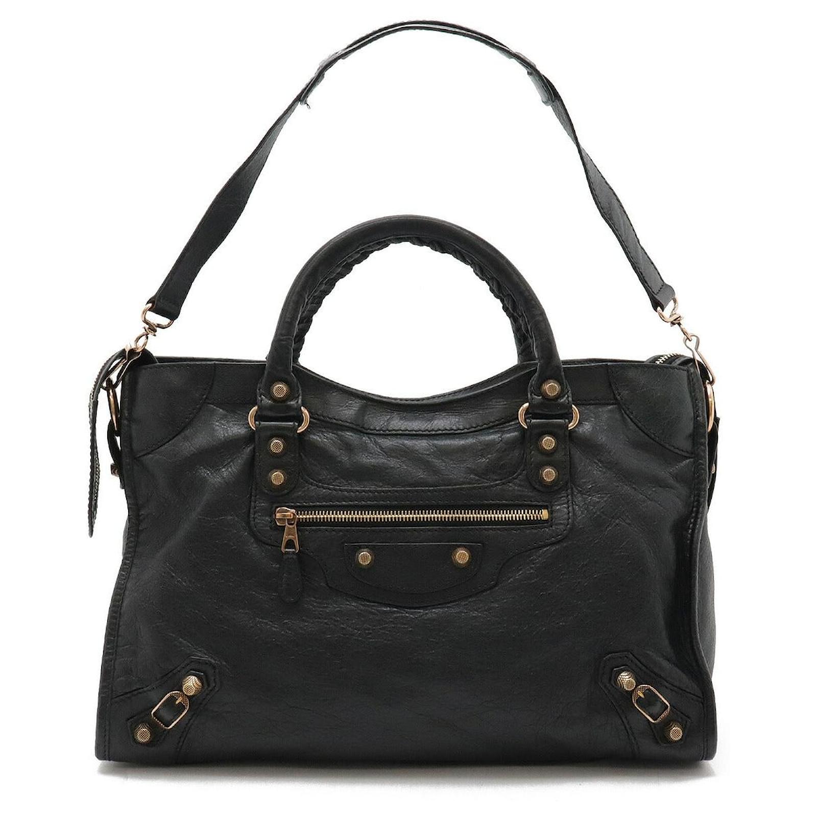 美品　BALENCIAGA Giant City 2way 281770 Bag Balenciaga Leather Giant City 2way Bag 281770 Black ref.2310106