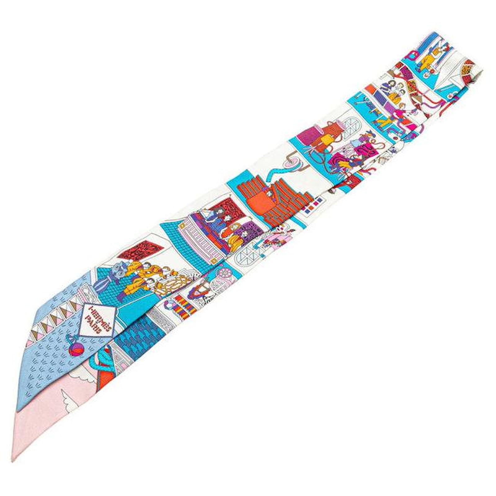【最終処分SALE】HERMES スカーフマルチカラー A-4306 Hermès Hermes LA MAISON DES CARRES Silk Scarf Multiple