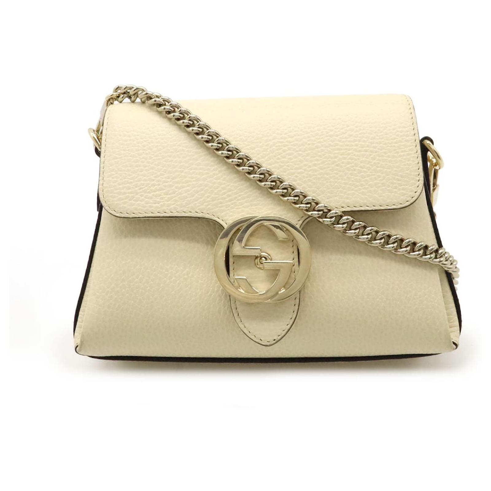 Sac à bandoulière en cuir Gucci Interlocking G 2way Chain 607720