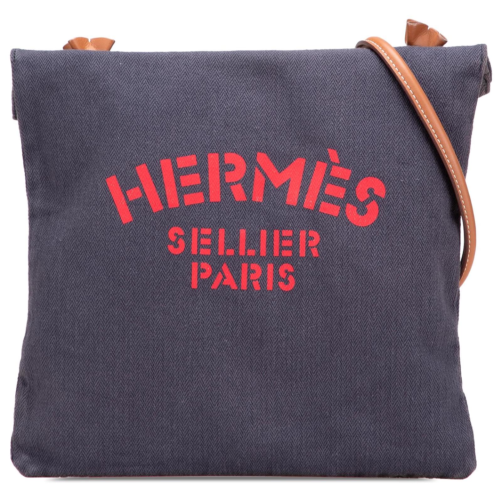 Hermès Blue Toile Aline Grooming Bag Navy blue Cloth Cloth ref