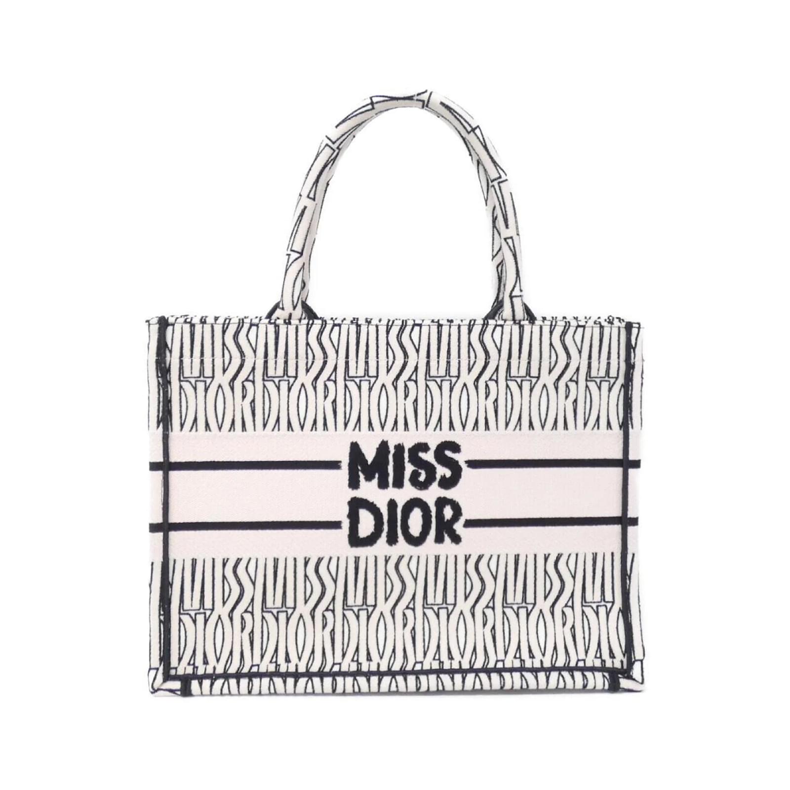 Christian Dior Miss Dior Allover Book Tote Handbag Pink Cloth ref