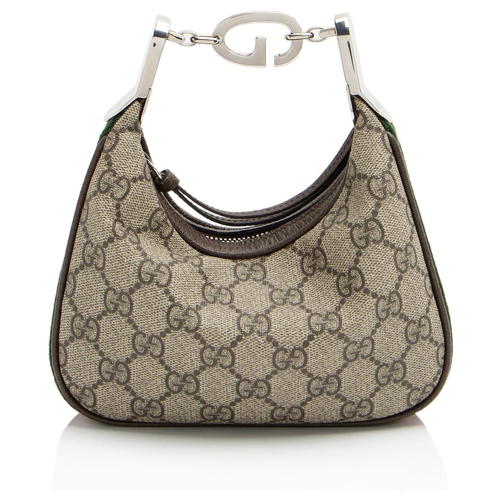 ATTACHE MINI BAG 23 IN BEIGE GG AND DARK BLUE CALFSKIN