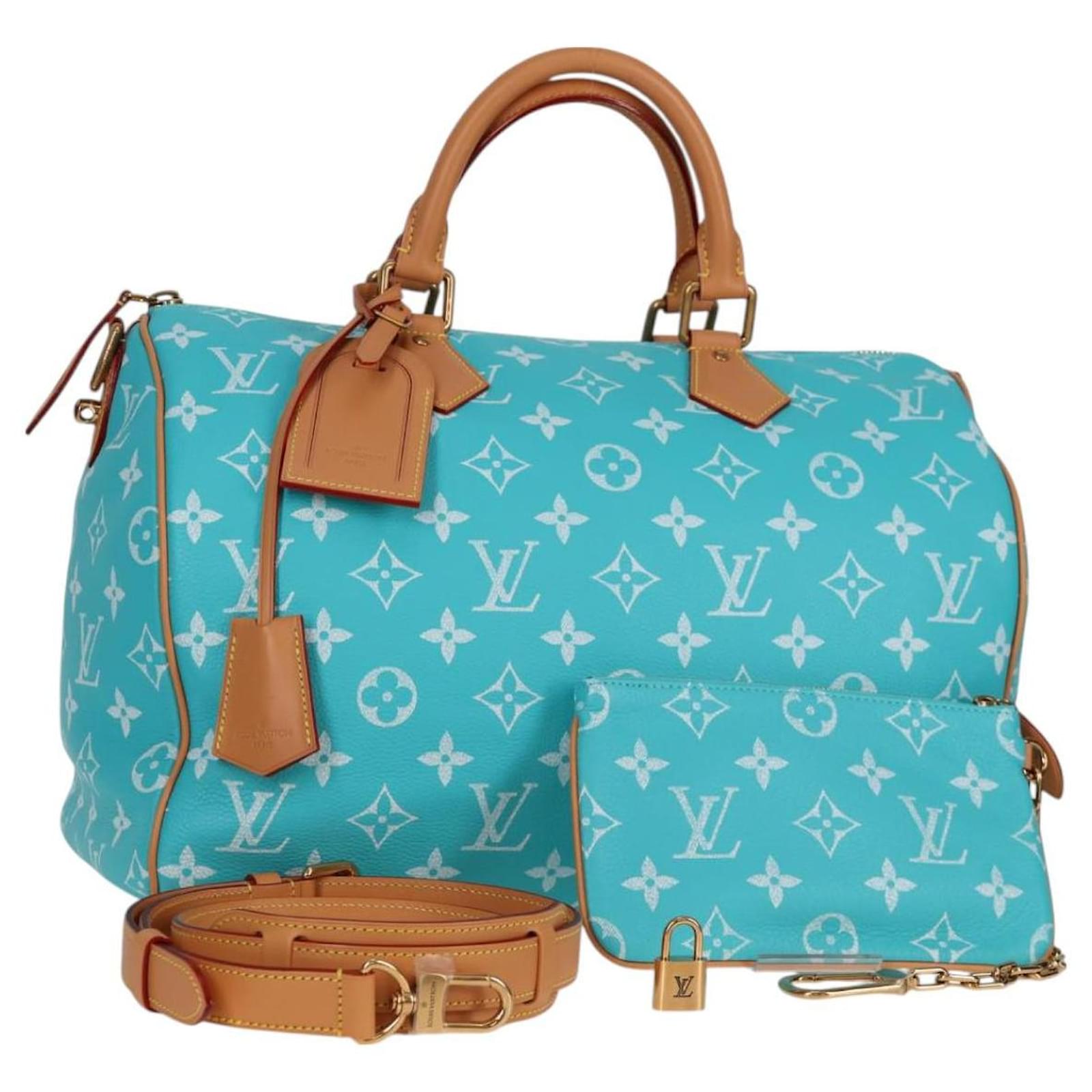 LOUIS VUITTON Speedy P9 Bandouliere 40 Bag Turquoise Blue M11563