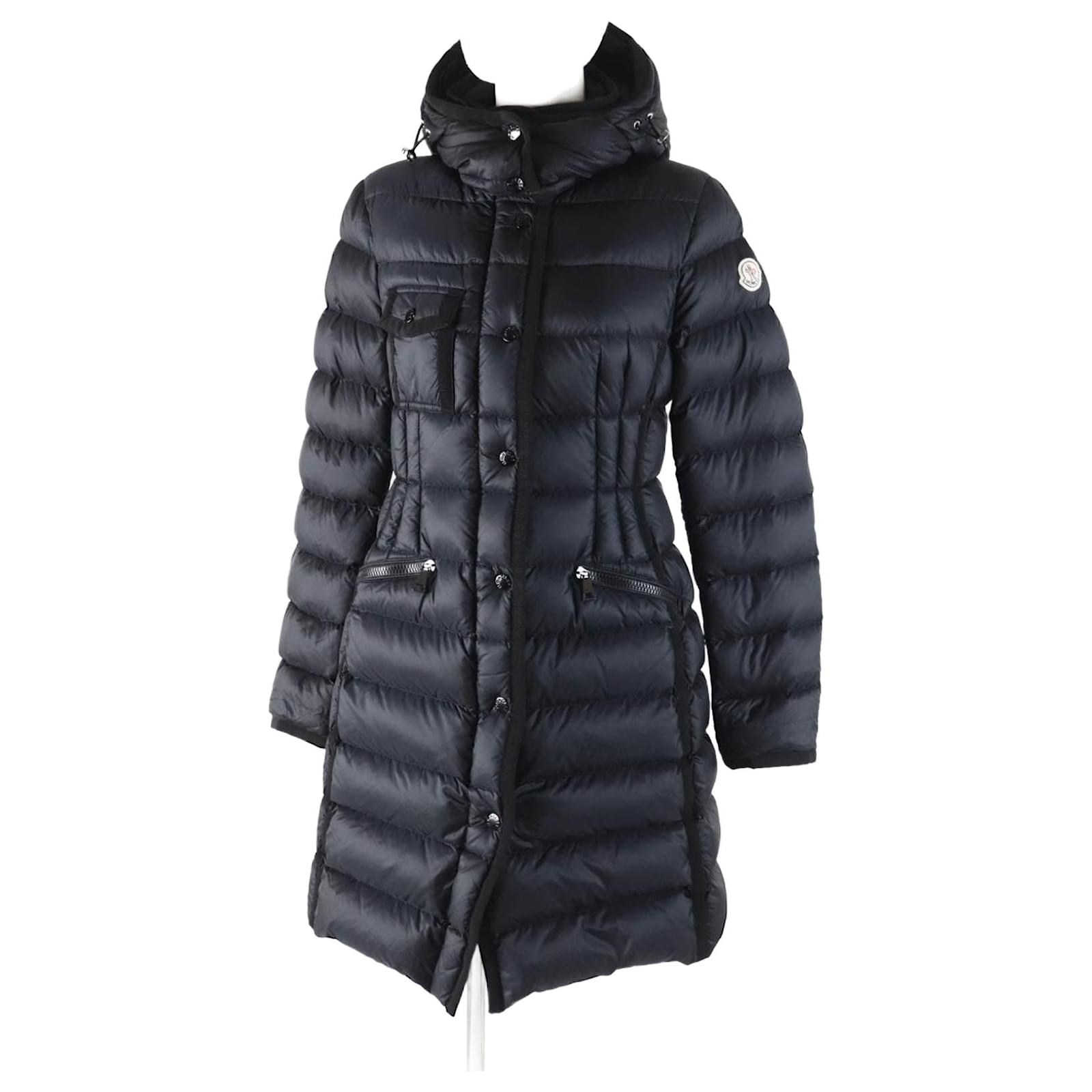 Moncler HERMINE Nylon Down Coat Black Women Joli Closet