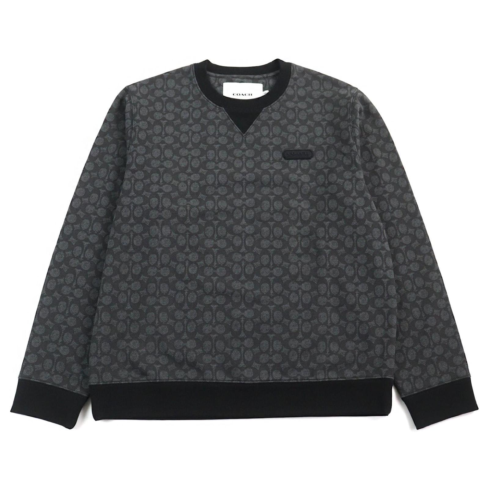 Sudadera de algodón con cuello redondo Essential de Coach Negro