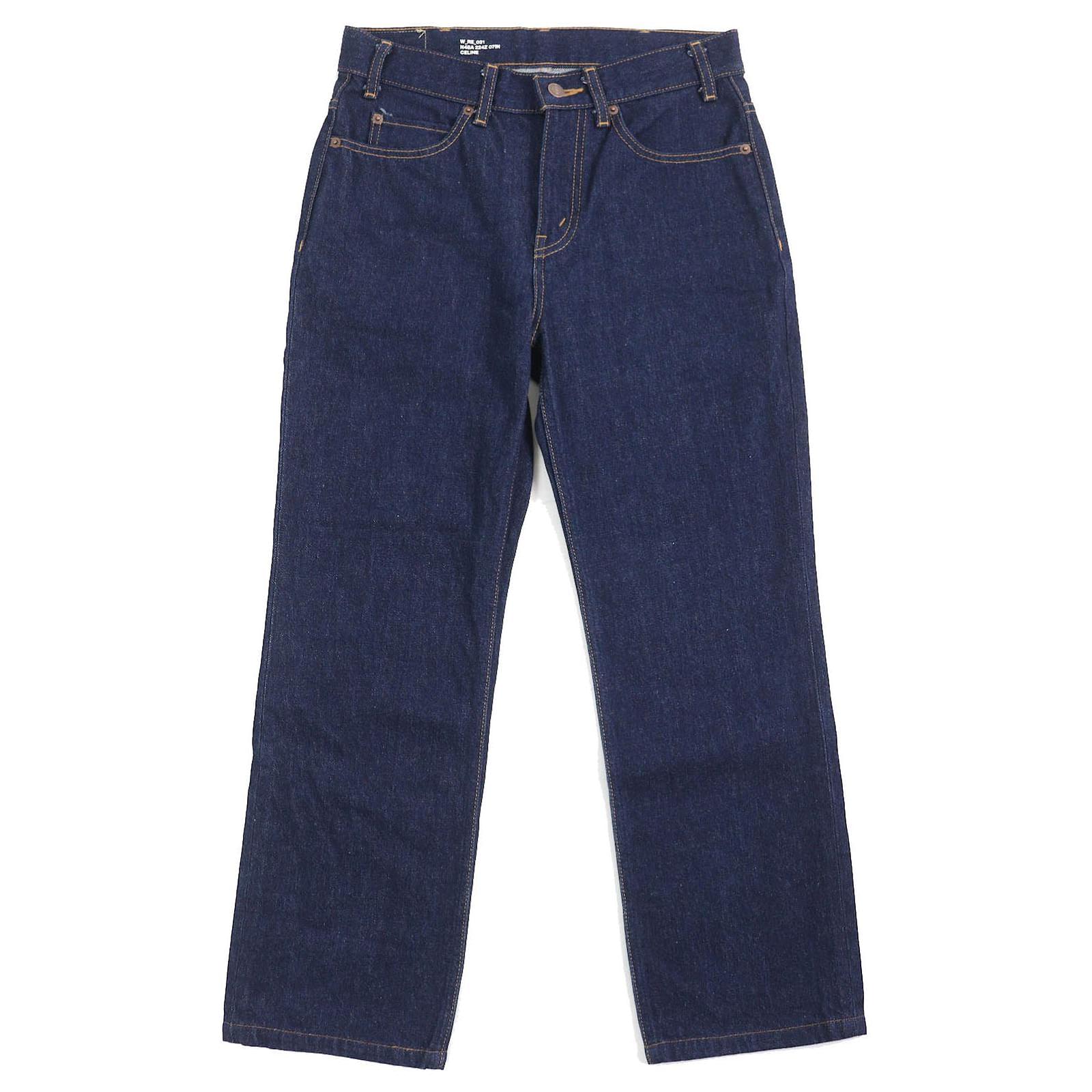 Céline Celine Francoise Jeans Indigo Blue Cotton ref.2315846 Céline Celine Francoise Jeans Indigo Blue Cotton ref.2315846