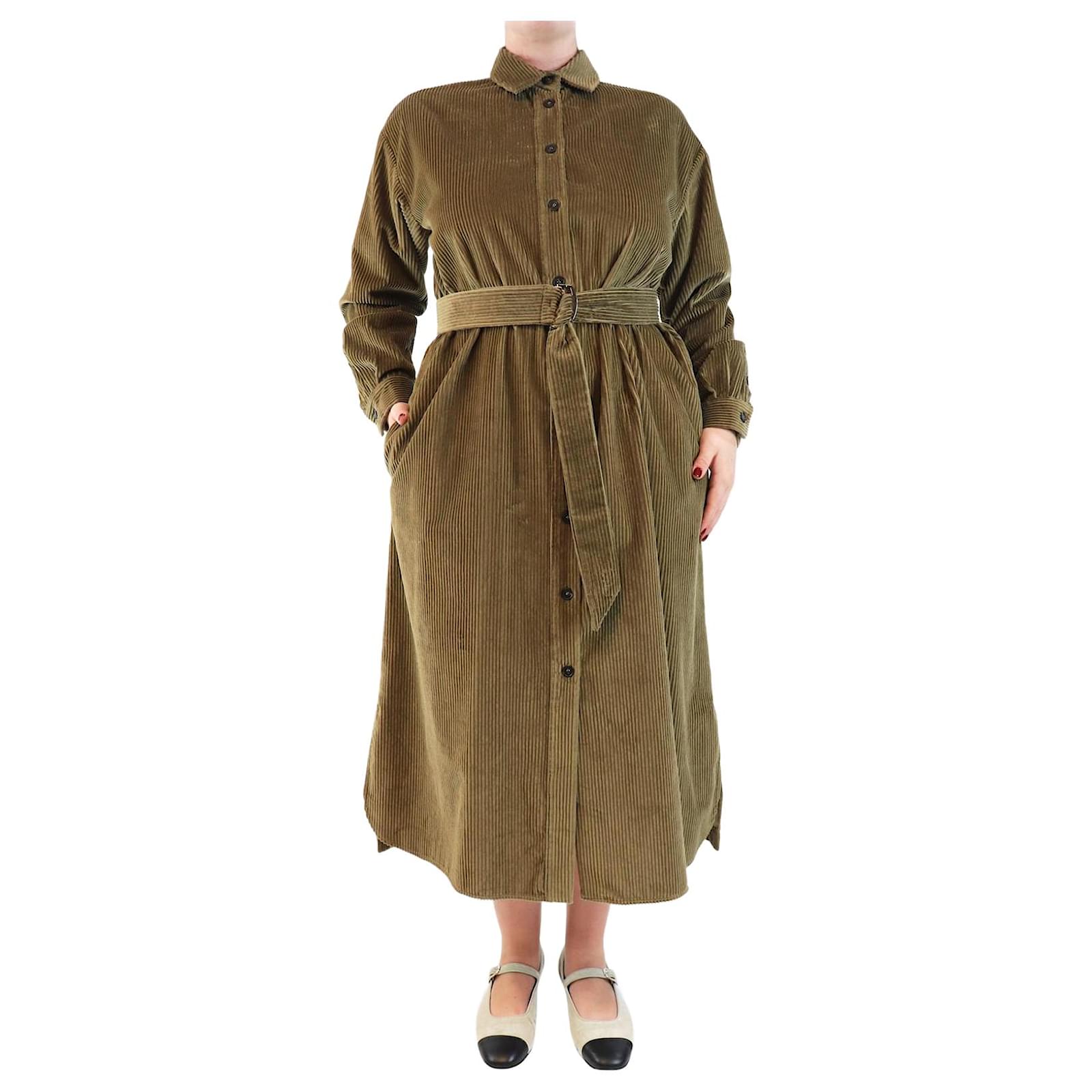 Weekend Max Mara Brown corduroy midi shirt dress - size ref.JC2316090  (Sold)