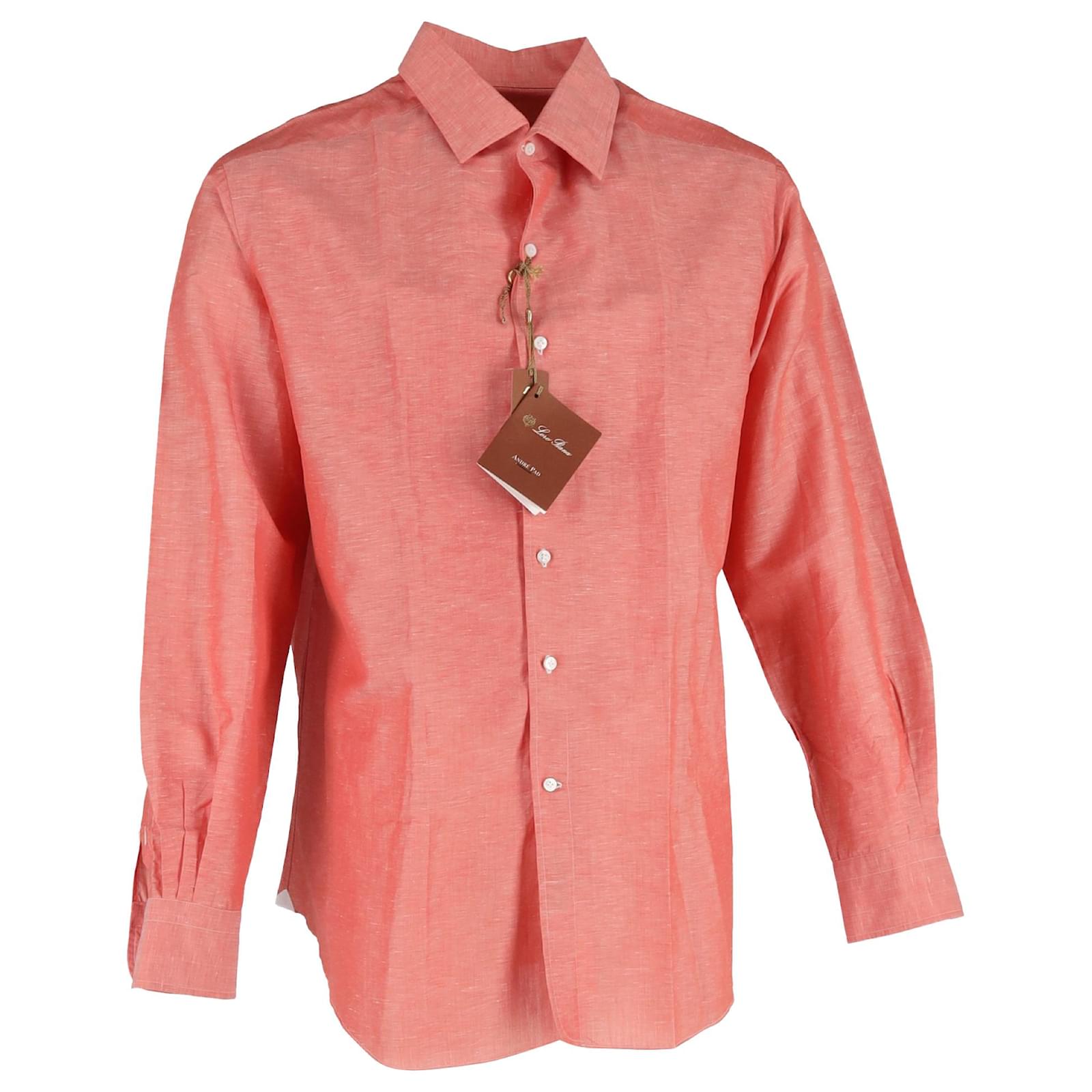 open lace back dress Men's Orange Dress Shirt with Contrast Collar for Casual S