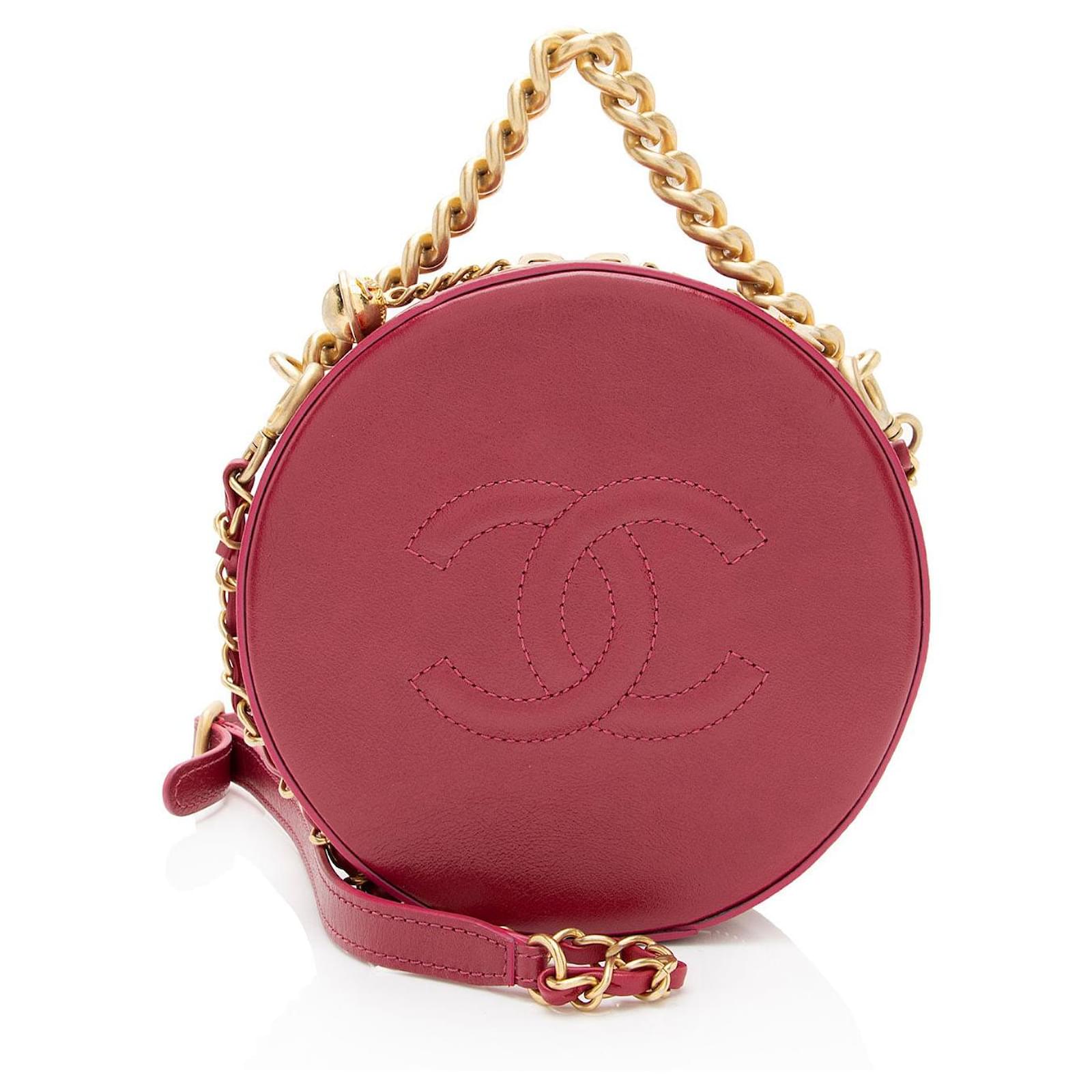 Gabrielle Runde Umhängetasche aus Kalbsleder Chanel As Earth Pink