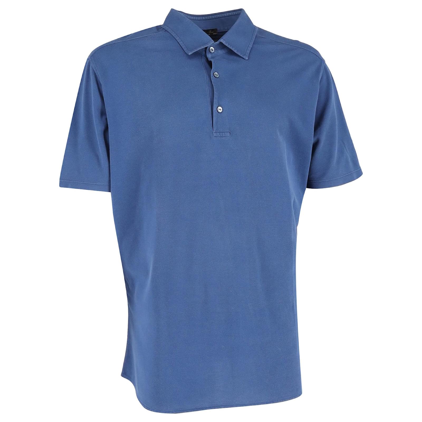 Loro Piana Polo Shirt in Blue Cotton Light blue ref.2316902 - Joli