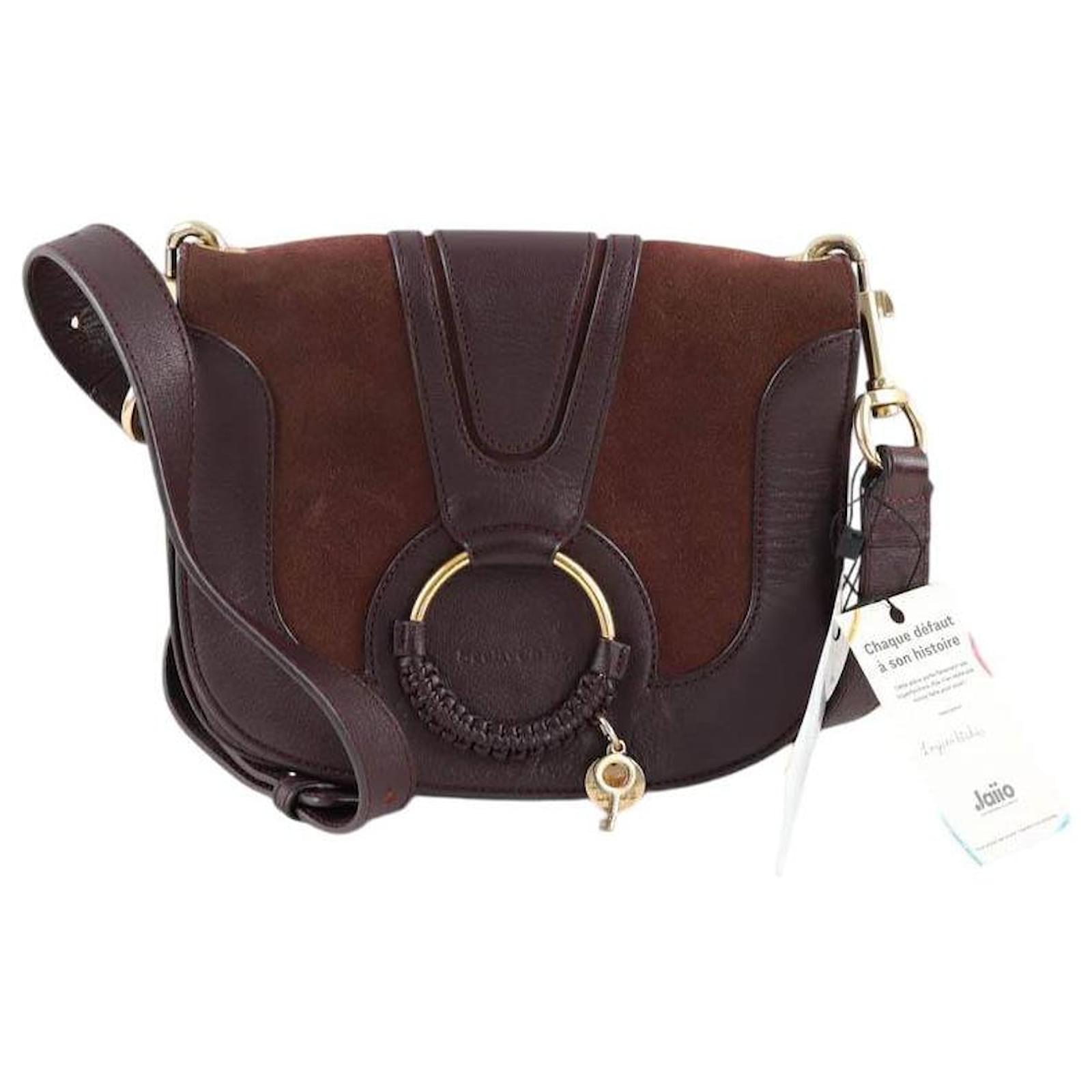 See by Chloé Bordeauxfarbene Leder-Schultertasche