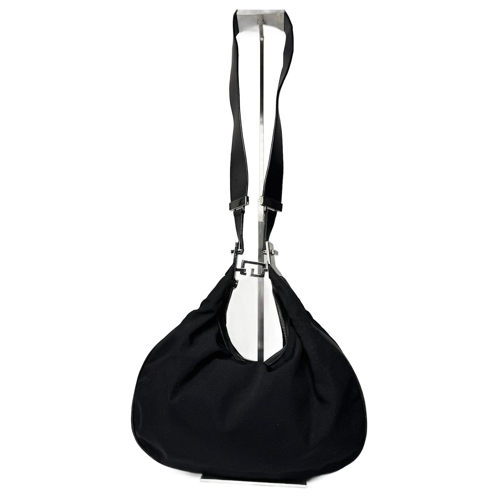 Vintage Gucci Tom Ford 2Way Handbag canvas leather black ref 
