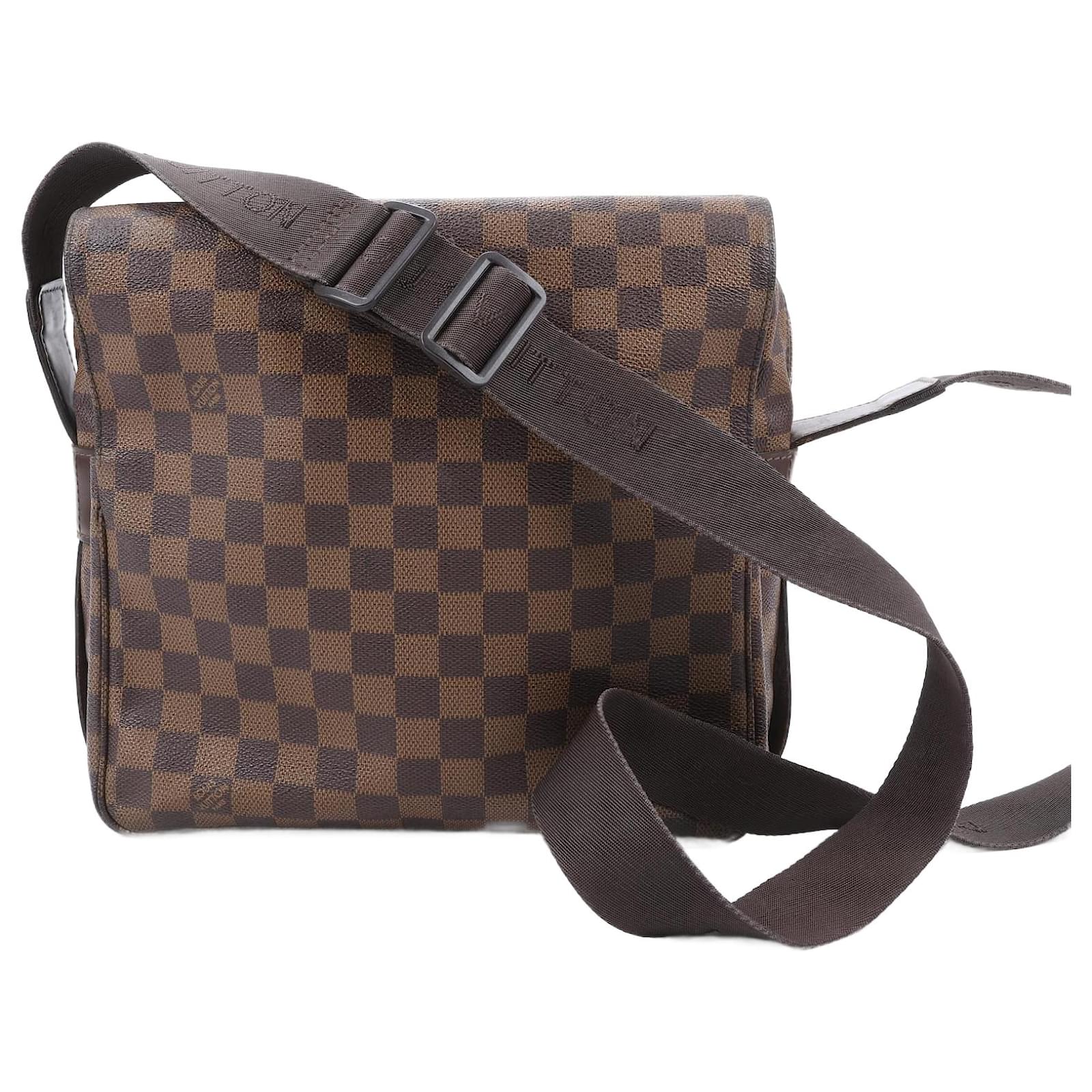 Louis Vuitton Damier Ebene Naviglio Shoulder Bag N45255 Brown